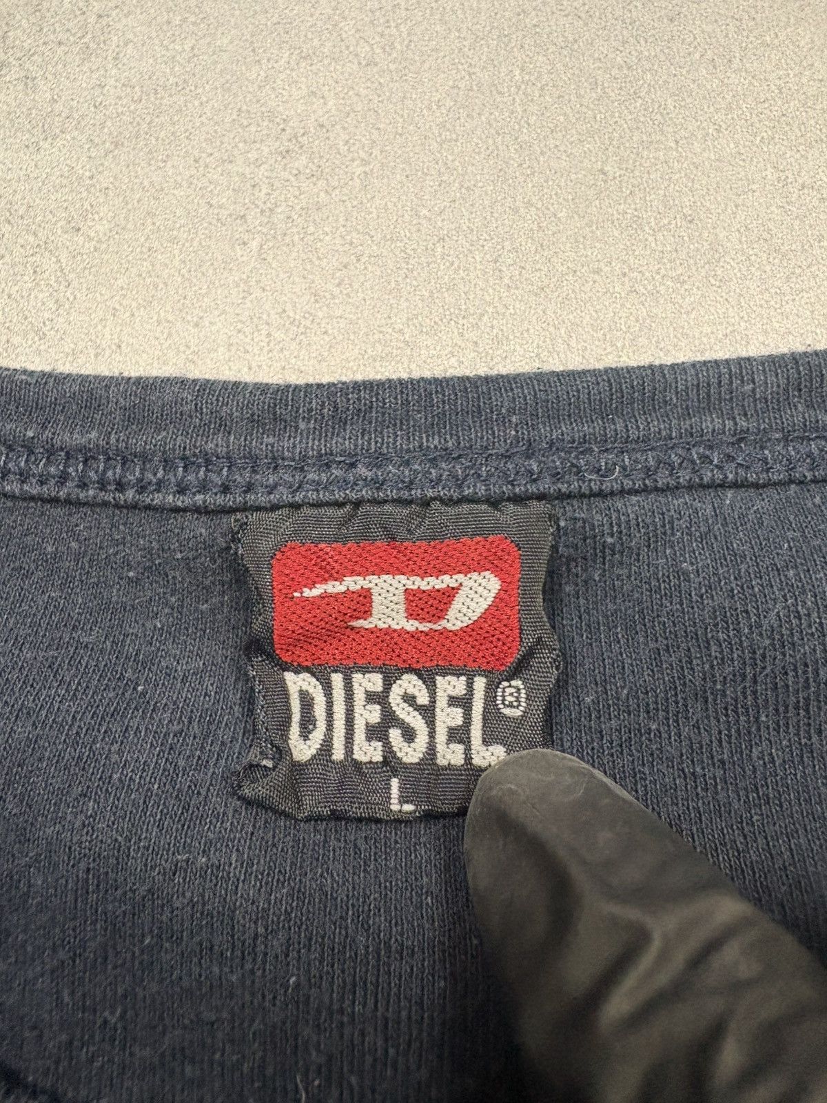 Diesel Diesel 00s D#4 S.L Graphic T Shirt Faded Navy Y2K Vintage L Size L / US 10 / IT 46 - 13 Thumbnail