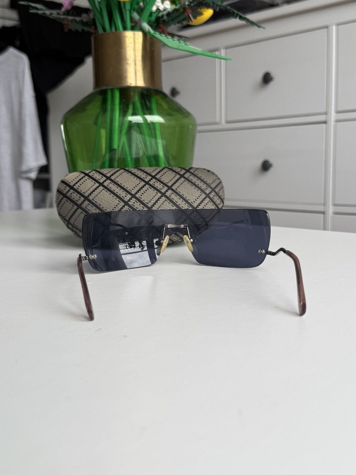 Designer Vintage y2k Max mara shield sunglasses designer avantgarde Size ONE SIZE - 7 Thumbnail