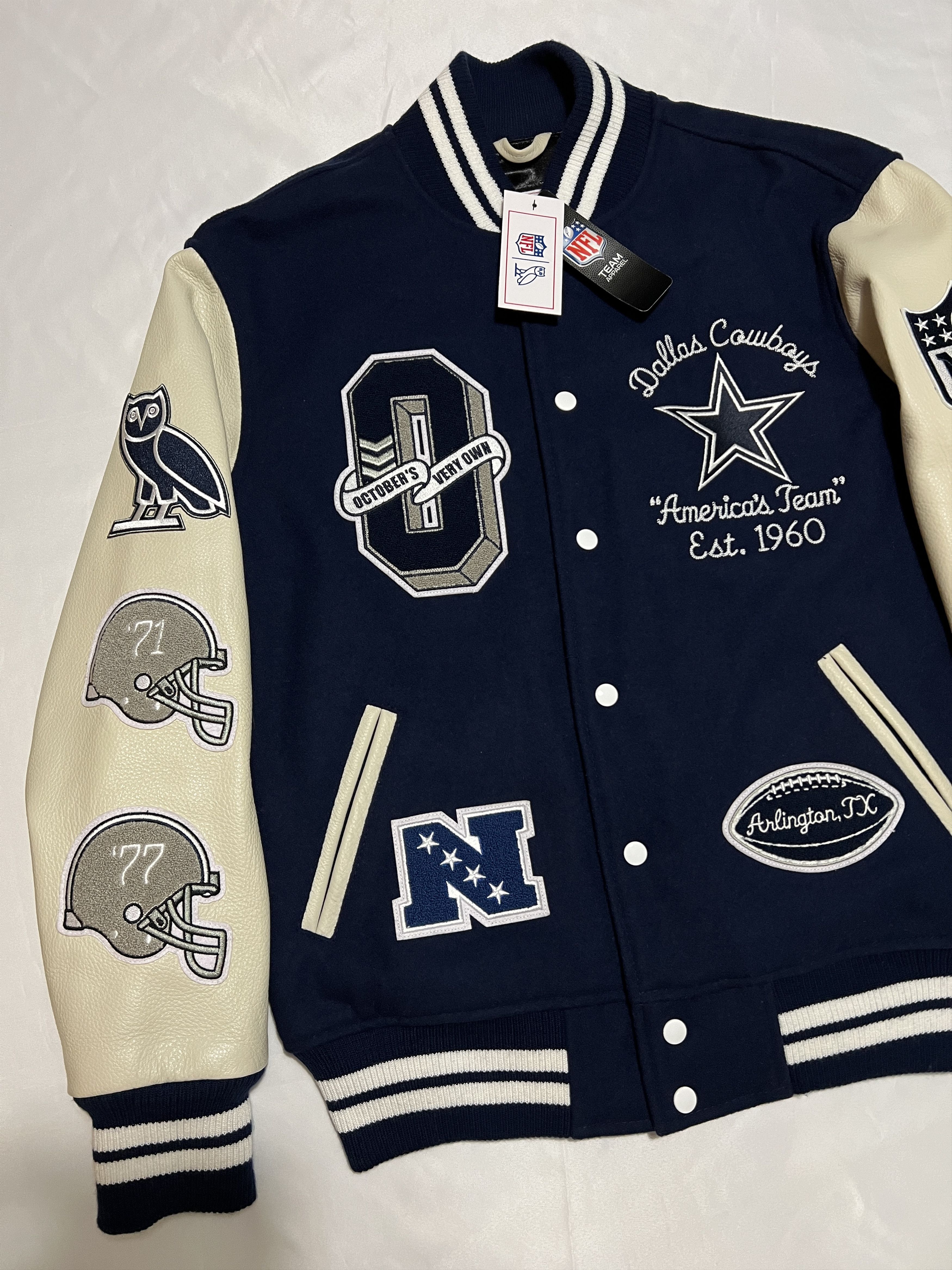 Drake OVO x NFL DALLAS COWBOYS VARSITY JACKET Size US L / EU 52-54 / 3 - 8 Thumbnail