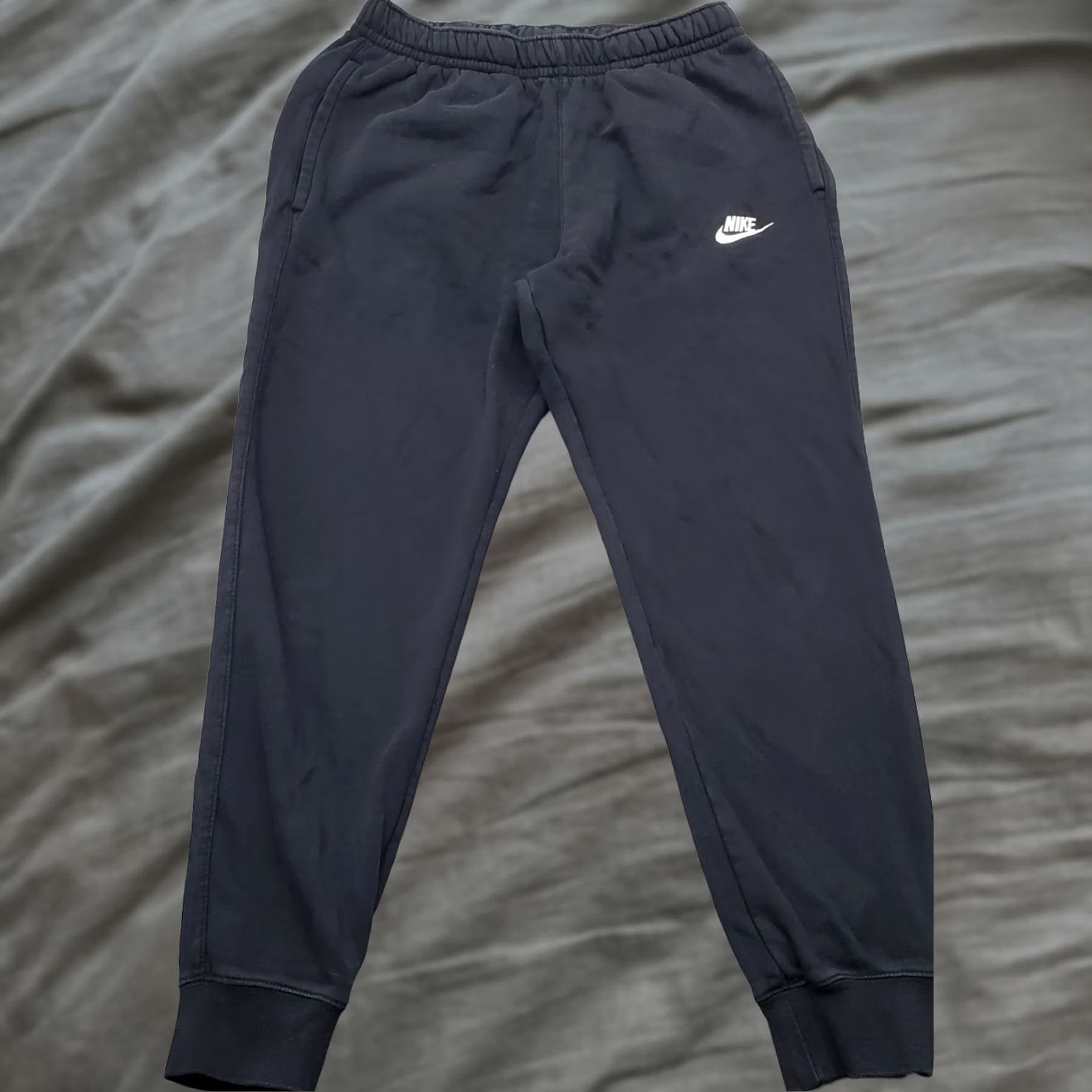 Nike Nike Jogger Pants Womens S Black Fleece Lined Athletic Gym Logo Elastic Waist Jogger Pants Size 28" / US 6 / IT 42 - 1 Thumbnail