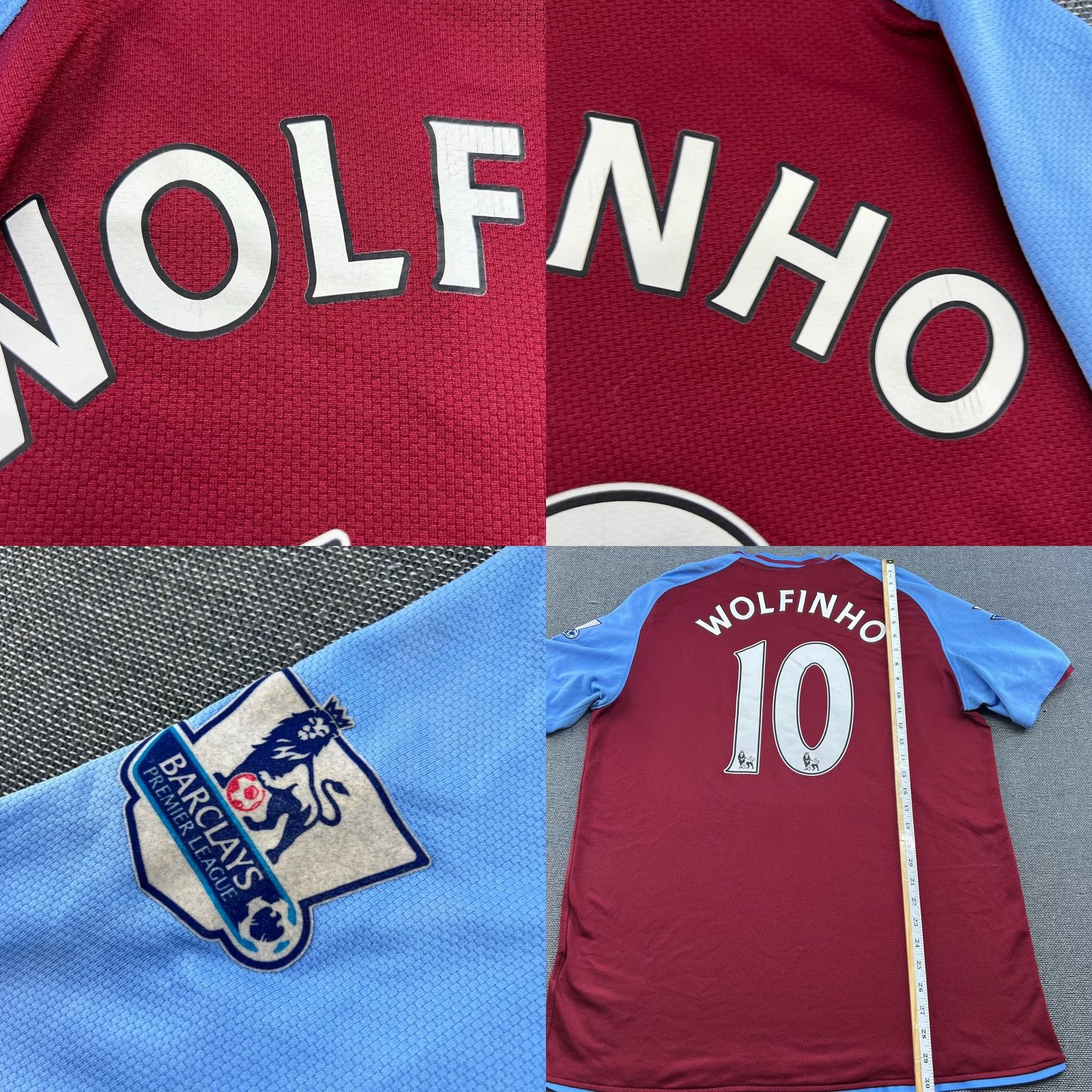 Nike Aston Villa Nike Shirt Jersey Football Mens XL Multicolor Short Sleeve Pullover Round Neck Quick Dry Moisture Wicking 2008 2009 Home Size XL Mens Size US XL / EU 56 / 4 - 8 Thumbnail