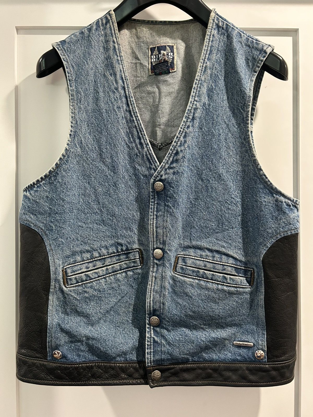 Harley Davidson Vintage Harley Davidson Denim Vest Size US L / EU 52-54 / 3 - 1 Thumbnail