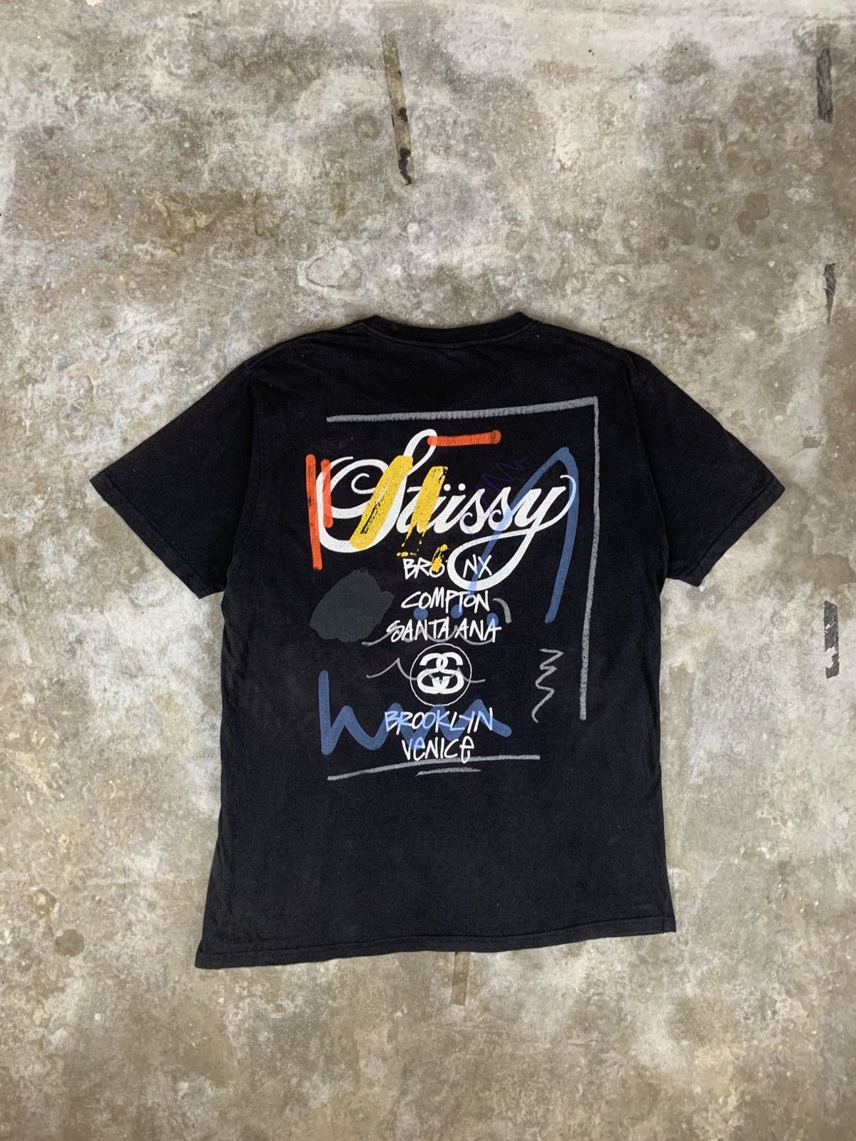 Stussy Vintage Stussy x Basquiat Spellout Tshirt Size US M / EU 48-50 / 2 - 2 Thumbnail