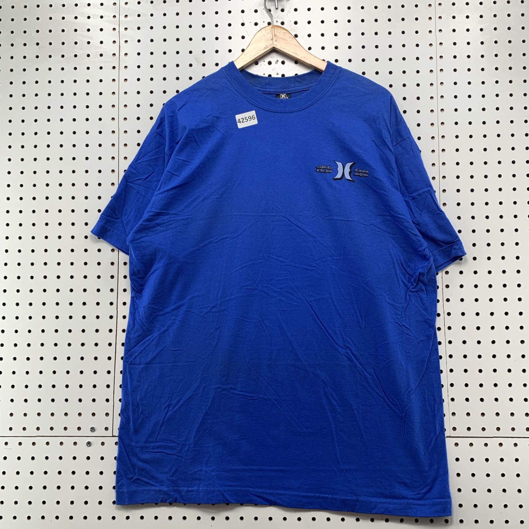 Hurley VINTAGE Hurley Shirt Blue Mens XL Short Sleeve Crew Neck Logo 100% Cotton Skate Surfer 90s Mens Size US XL / EU 56 / 4 - 2 Thumbnail