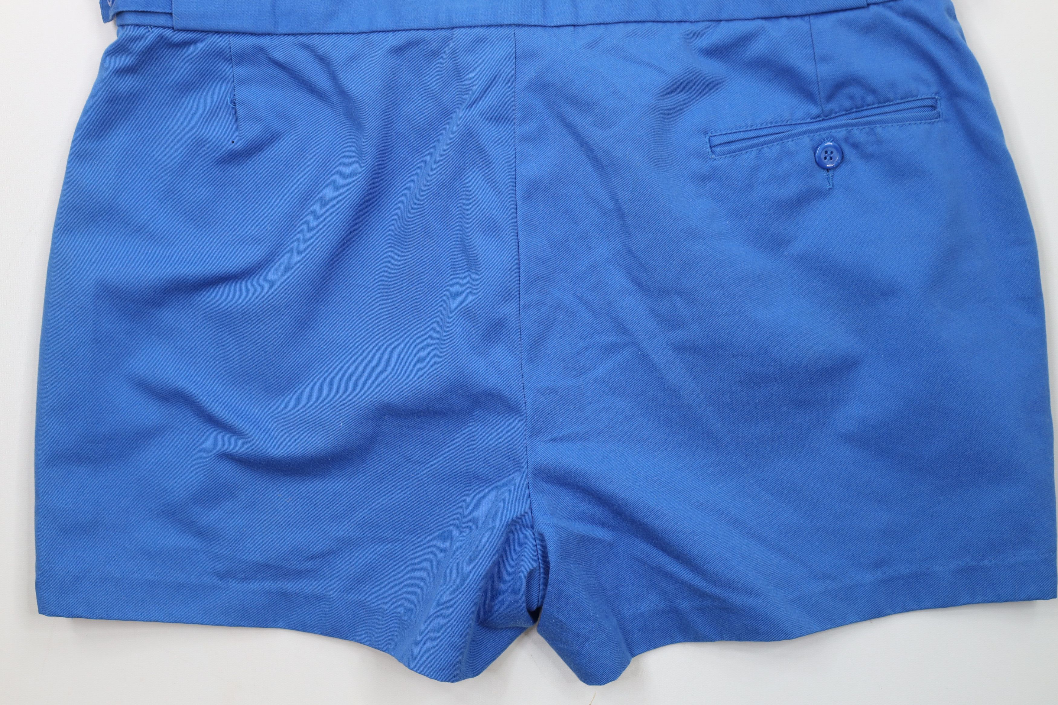 Vintage Vintage 70s Streetwear Knee Golf Chino Shorts Royal Blue Size US 36 / EU 52 - 16 Thumbnail