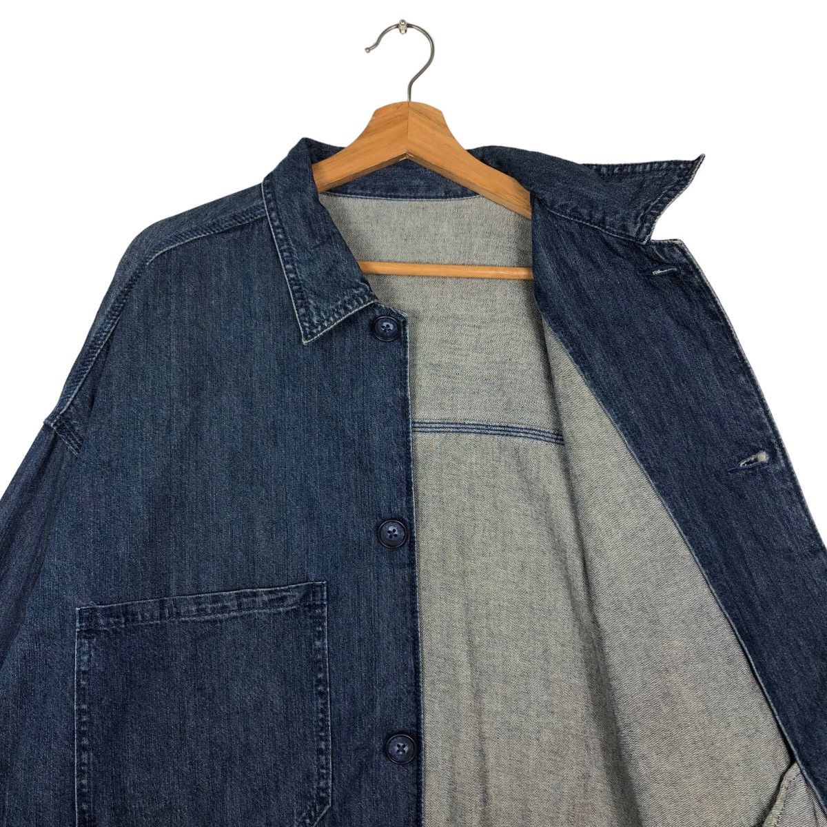 Japanese Brand 🔥90’s Vtg Denim Jacket Biker GU Japan Issey Miyake Size US XL / EU 56 / 4 - 10 Thumbnail