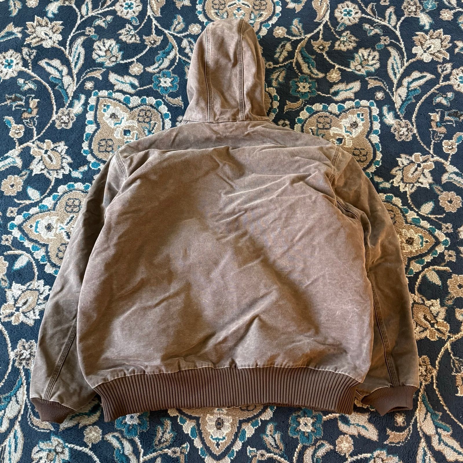 Carhartt Vintage Carhartt J130 CHT Brown Hooded Workwear Jacket 2XL Size US XXL / EU 58 / 5 - 4 Thumbnail