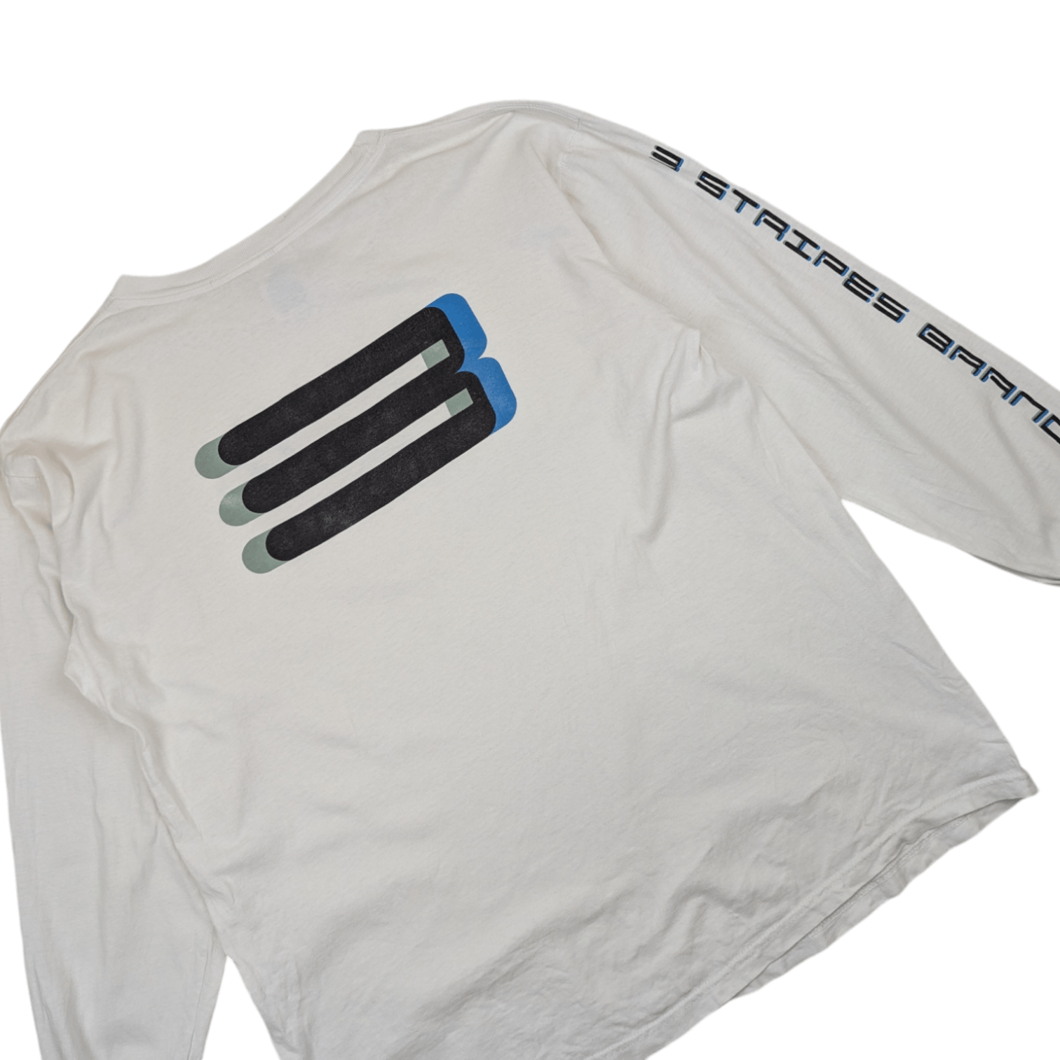 Adidas Vintage 2000's ADIDAS 3 Striped Long Sleeve T-Shirt Size US L / EU 52-54 / 3 - 7 Thumbnail