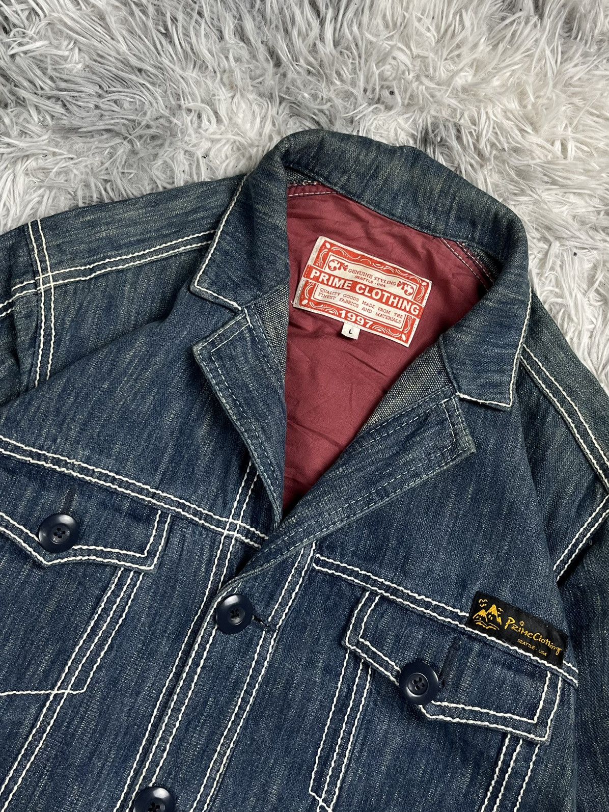 Vintage Vintage Prime Clothing Jacket Denim Size US L / EU 52-54 / 3 - 4 Thumbnail
