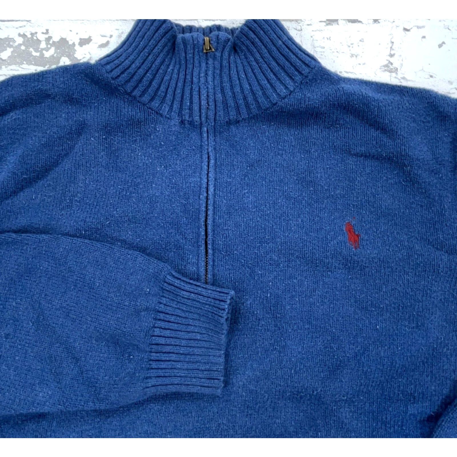Polo Ralph Lauren Polo Ralph Lauren Sweater Men XL Blue Pullover Knit 1/4 Zip Heavyweight Classic Preppy Style Size US XL / EU 56 / 4 - 5 Thumbnail