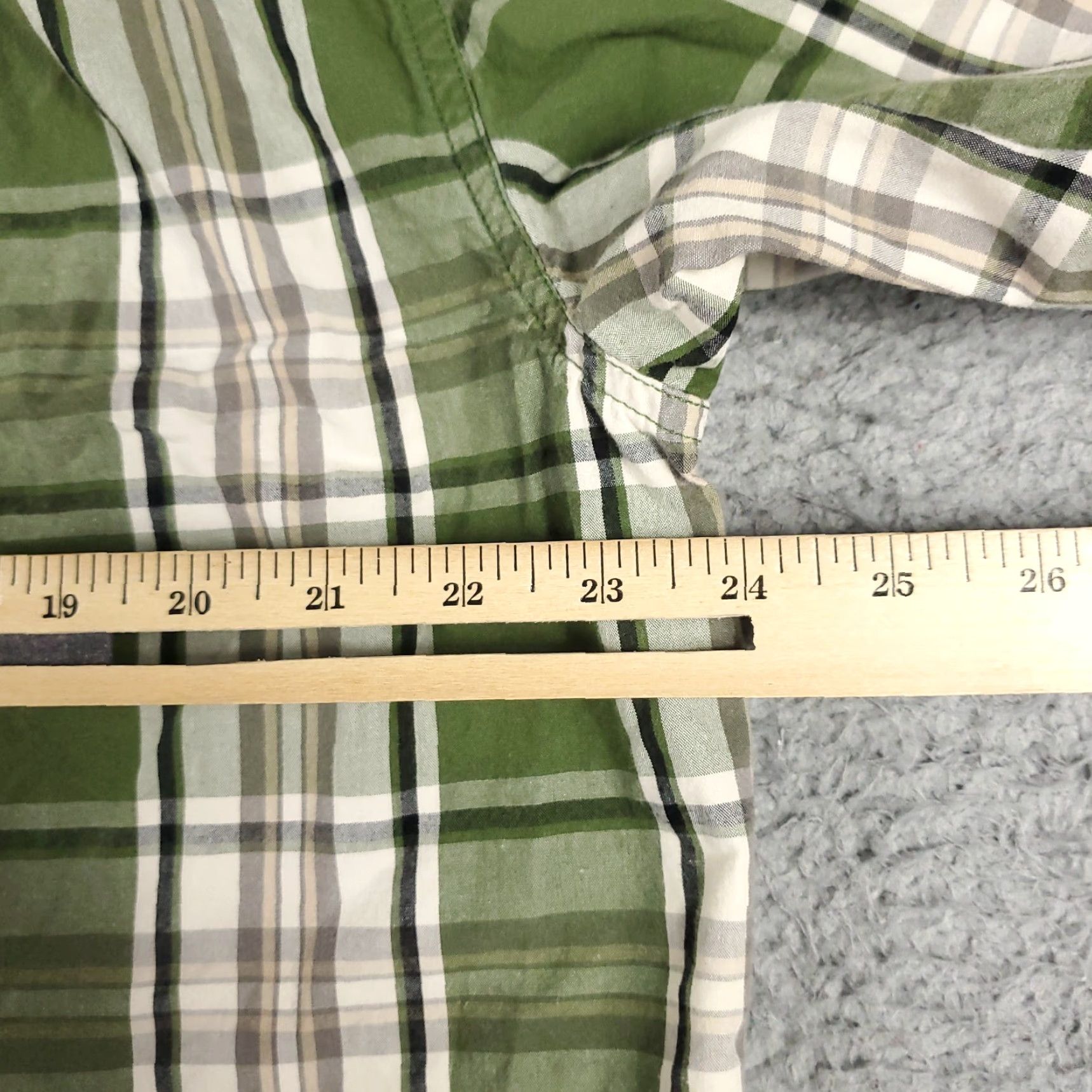 Carhartt VINTAGE Carhartt Shirt Mens L Beige Green Plaid Casual Button Up Short Sleeve Size US L / EU 52-54 / 3 - 6 Thumbnail