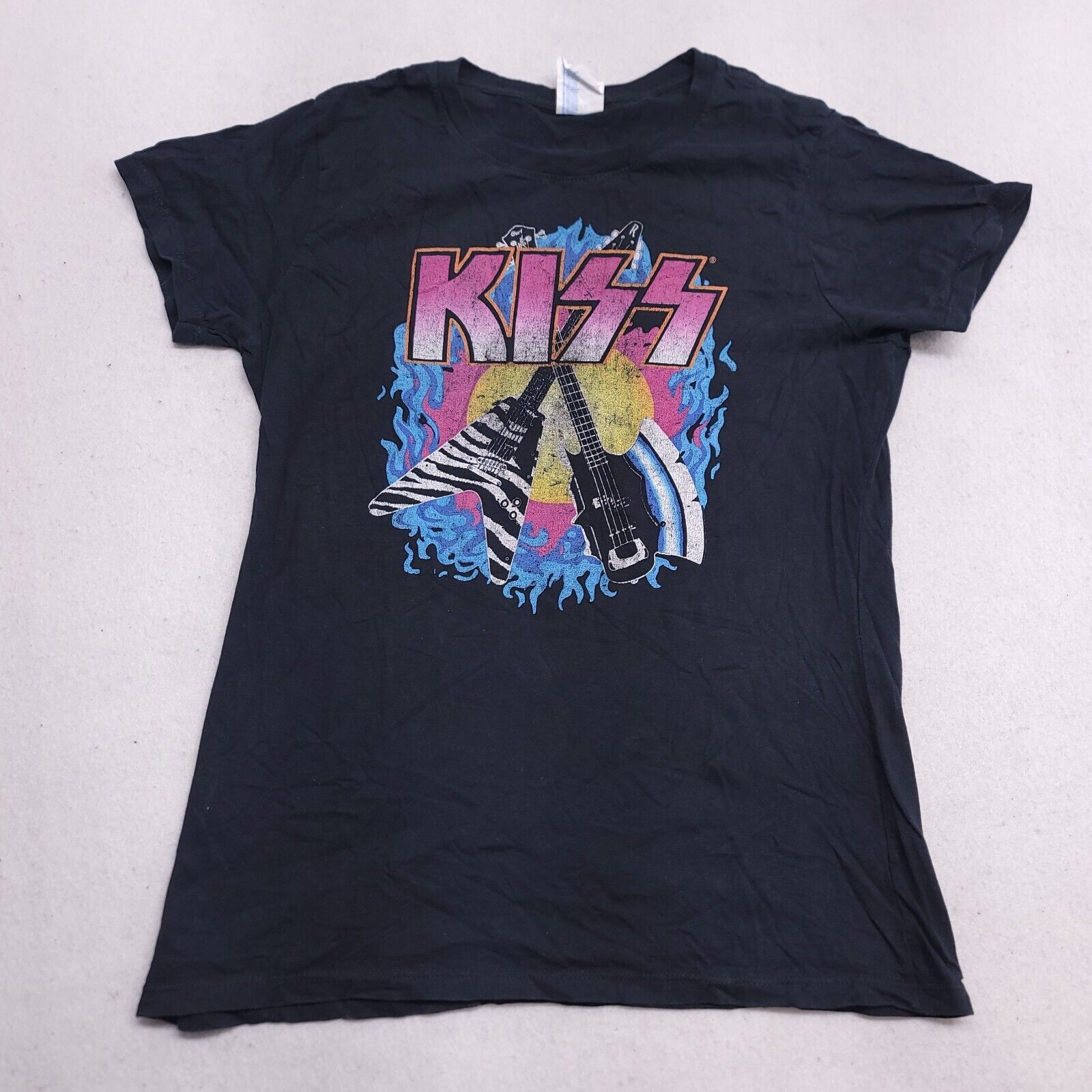 KISS Kiss Casual Pullover Graphic T Shirt Womens Size Small Black Size S / US 4 / IT 40 - 2 Thumbnail