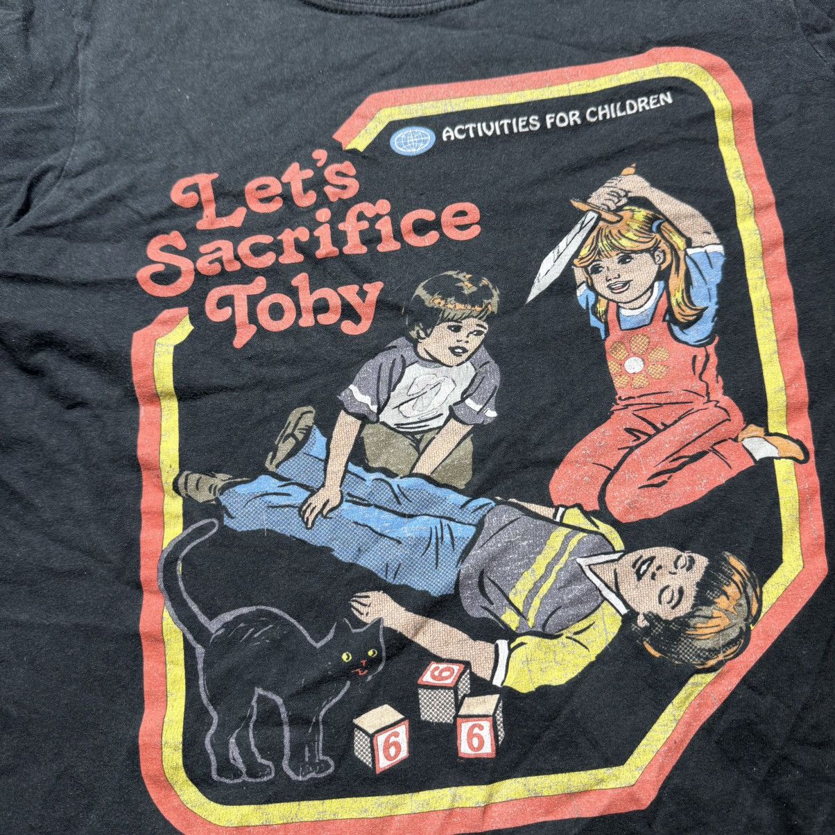 Vintage OFFICIAL STEVEN RHODES 'LET'S SACRIFICE TOBY' T-SHIRT Size US S / EU 44-46 / 1 - 3 Thumbnail