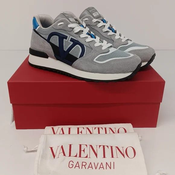 Valentino Valentino VLogo Pace Ash Gray Low Top Sneakers - EU44 US11 Size US 11 / EU 44 - 1 Thumbnail