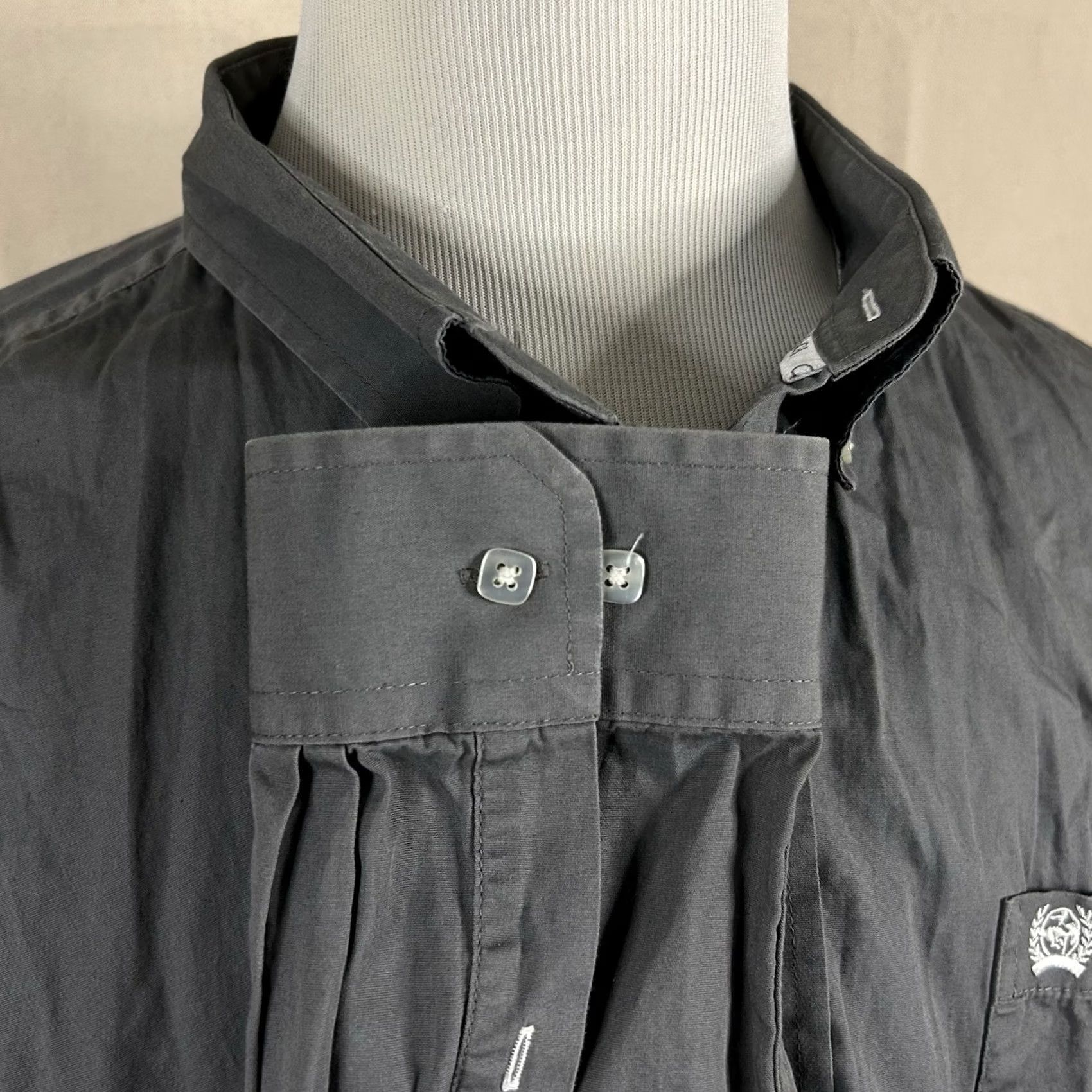 Vintage Cinch 2XL Rodeo Wear Work Shirt Gray 100% Cotton Canvas Twill Long Sleeve Cowboy Shirt Button-Up MENS Size US XXL / EU 58 / 5 - 4 Thumbnail