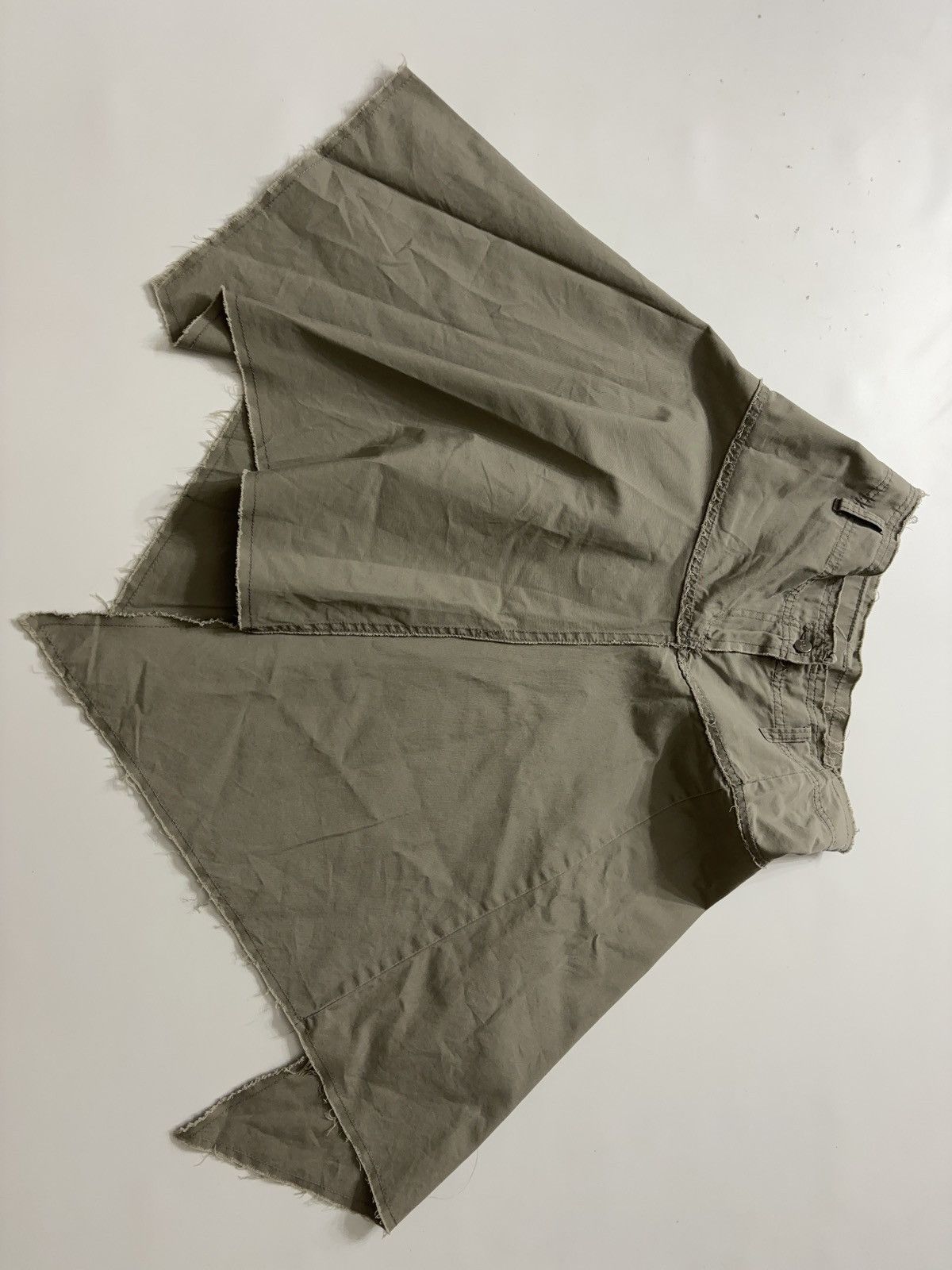 Vintage ASYMMETRIC ARCHIVE VINTAGE MIDI MINI SKIRT MILITARY Size 28" / US 6 / IT 42 - 2 Thumbnail