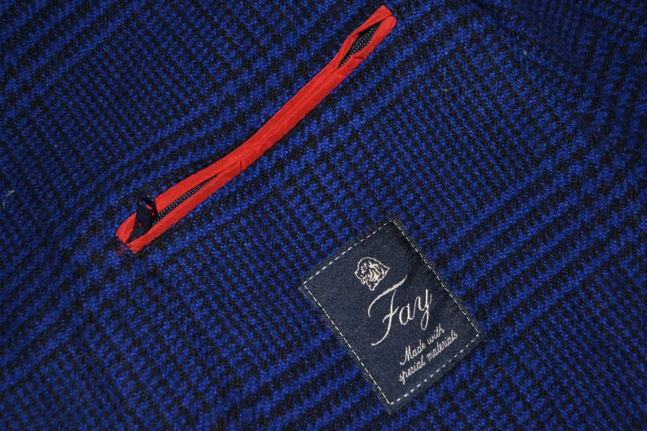Fay Fay Milano Blazer Jacket 100% Lana wool blue 4OR (Eu 50) Size 40R - 12 Thumbnail