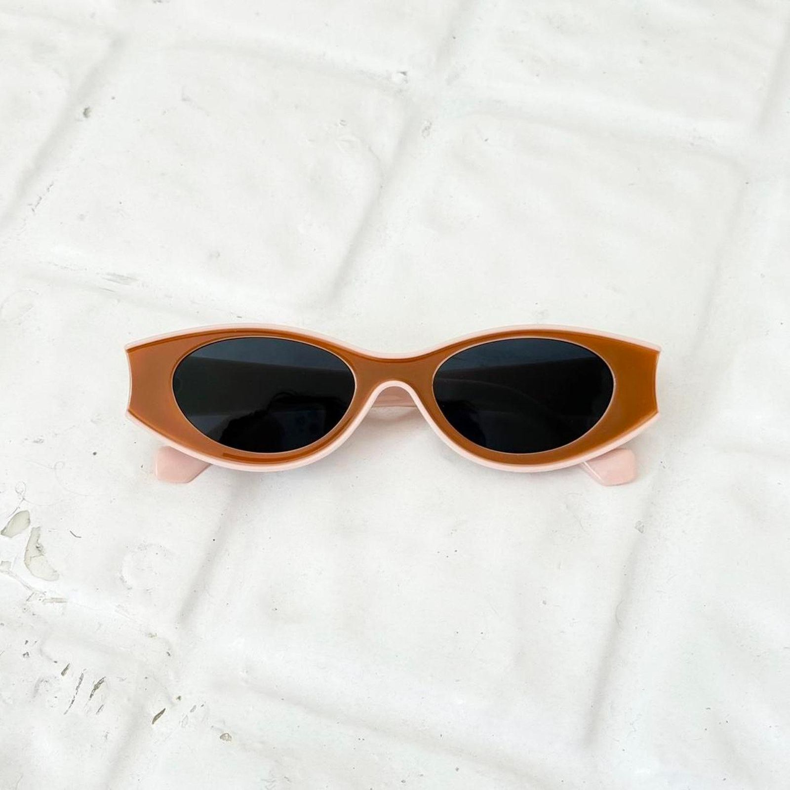 Other brown and pink oval slim sunglasses Size ONE SIZE - 5 Thumbnail