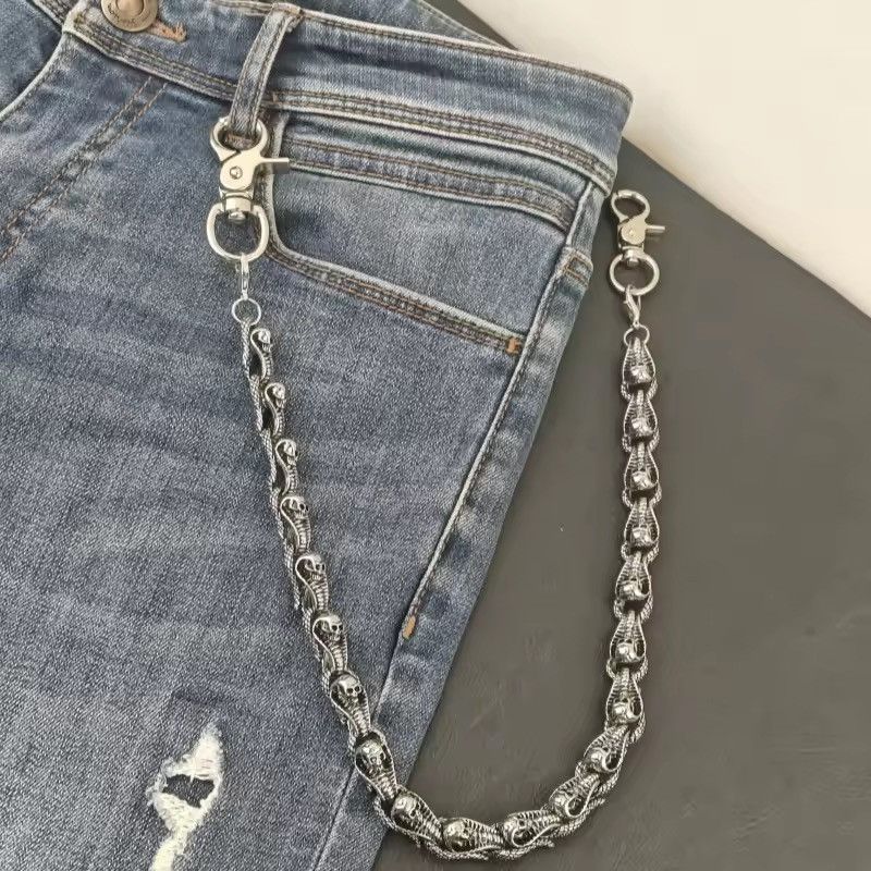 Jewelry Skaleton Bead Pants Wallet Chain,Y2K Jeans Chain Size ONE SIZE - 7 Thumbnail