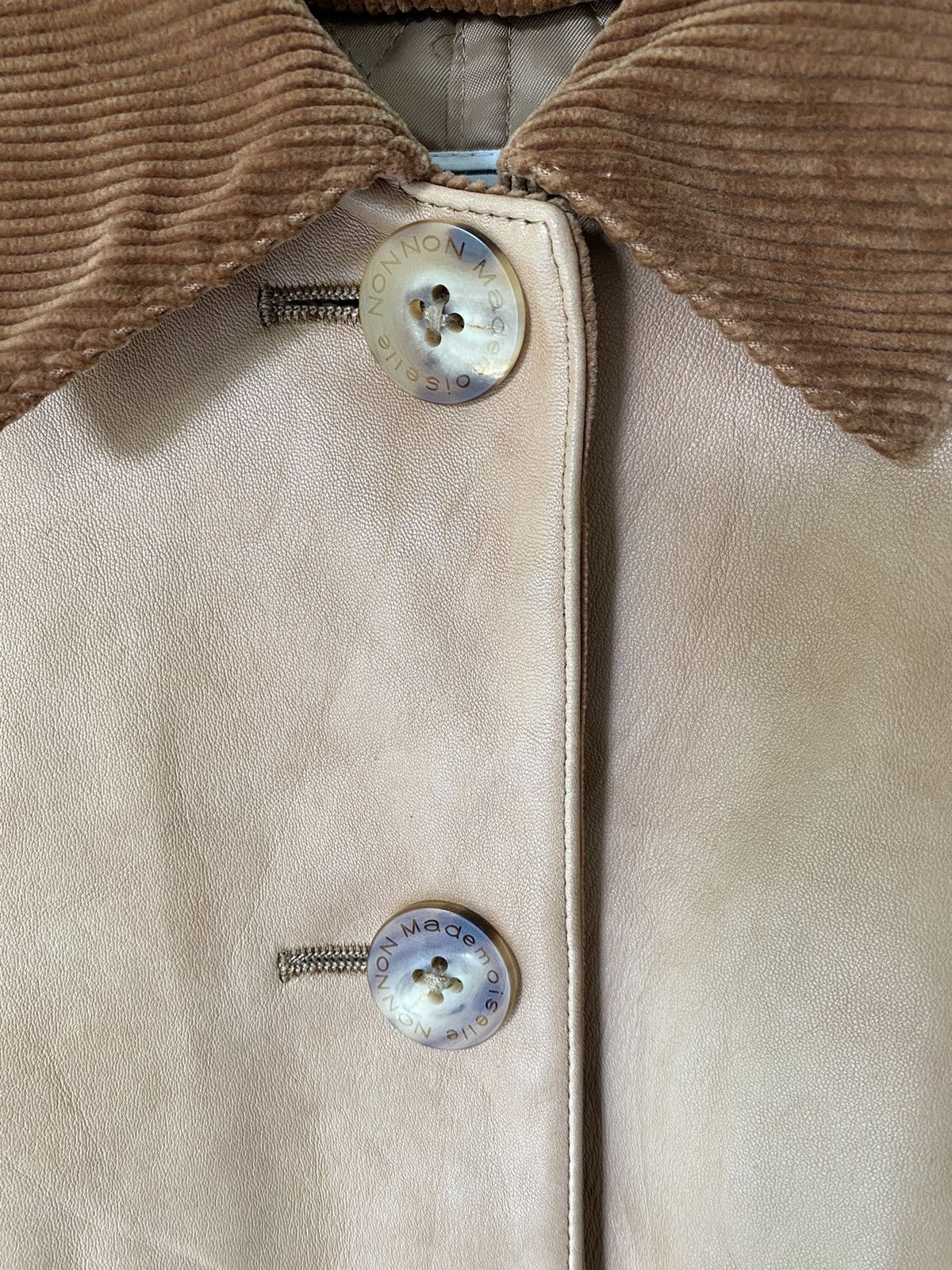 Japanese Brand × Mademoiselle Non Non 1990s Sheepskin Leather Jacket Size M / US 6-8 / IT 42-44 - 5 Thumbnail