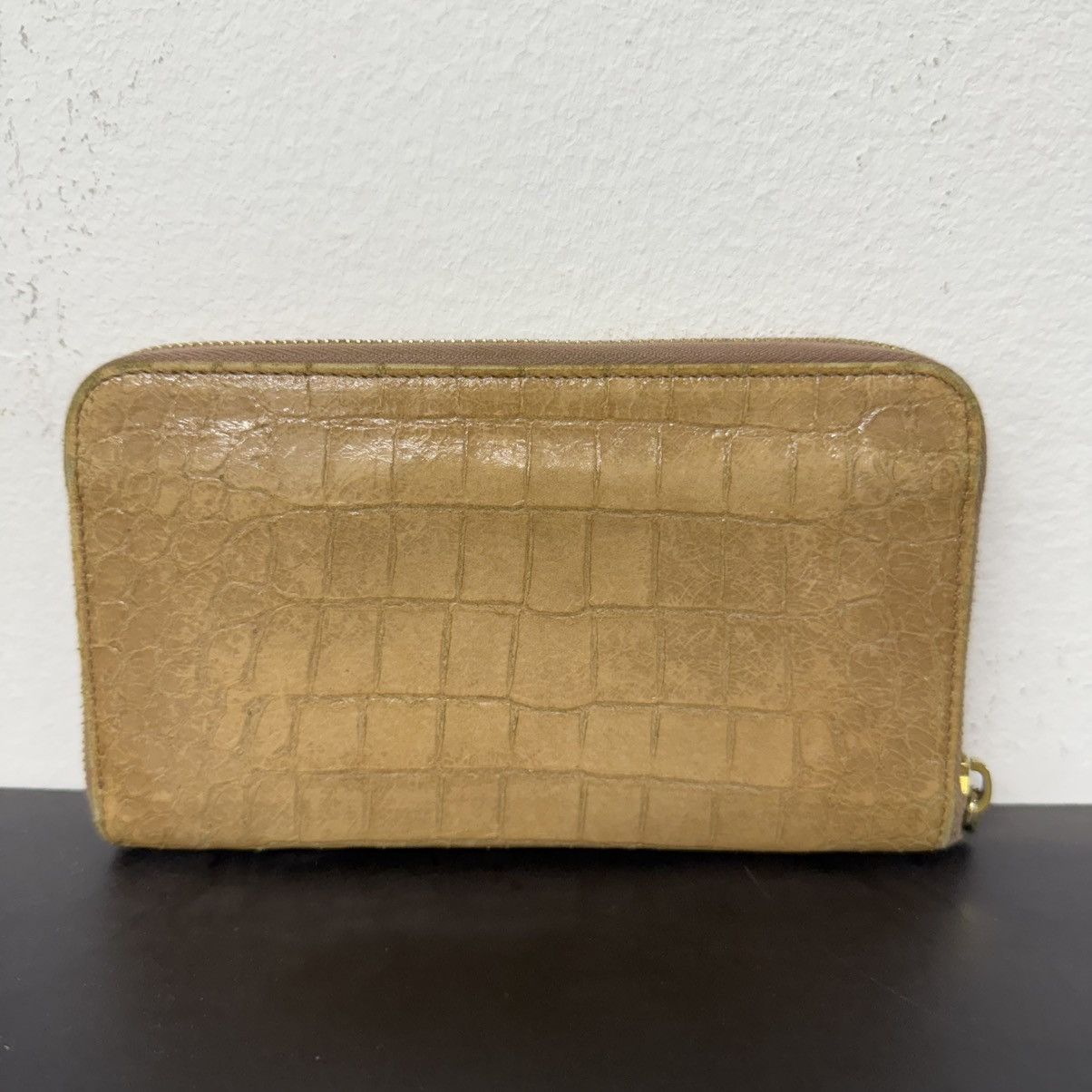 Miu Miu Vintage Miu Miu Runaway Croc Beige Long Wallet Archive Size ONE SIZE - 3 Thumbnail