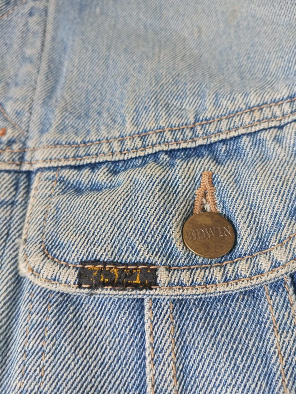 Edwin A05 Vintage Edwin Denim Trucker Jacket Size US L / EU 52-54 / 3 - 11 Thumbnail