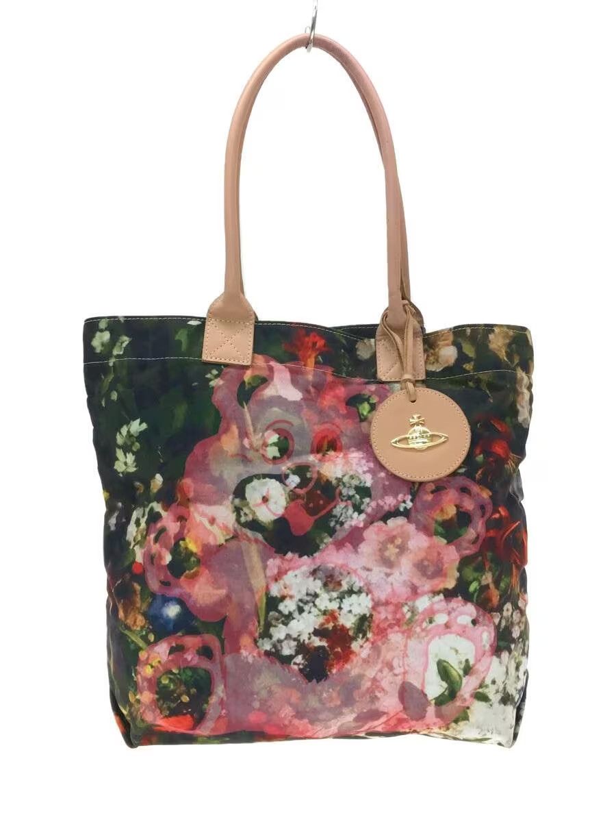 Floral Orb Bear Tote Bag