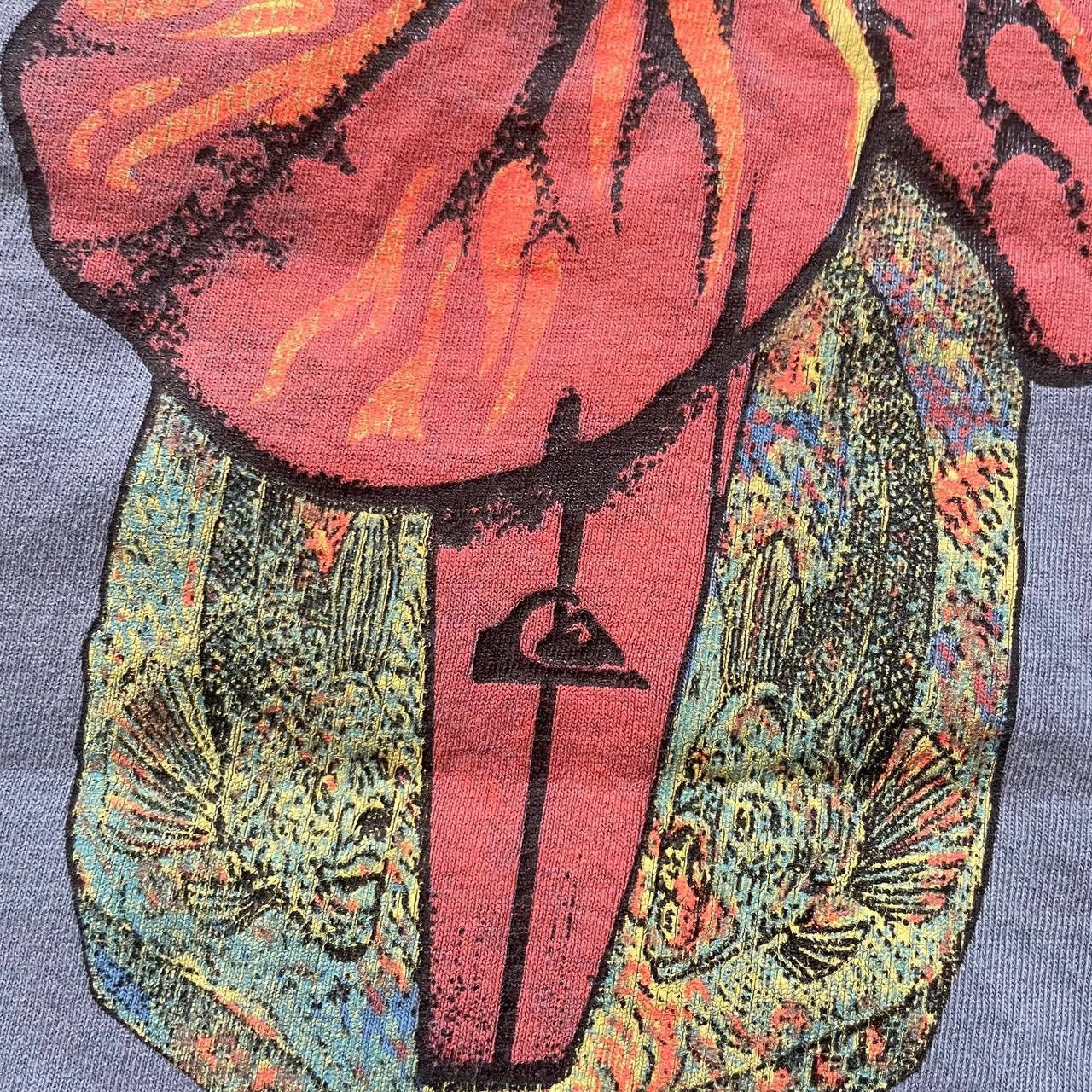 Quiksilver × Vintage VINTAGE 80S-90S QUIKSILVER AMAZING FADED RARE SURF T SHIRT Size US L / EU 52-54 / 3 - 7 Thumbnail