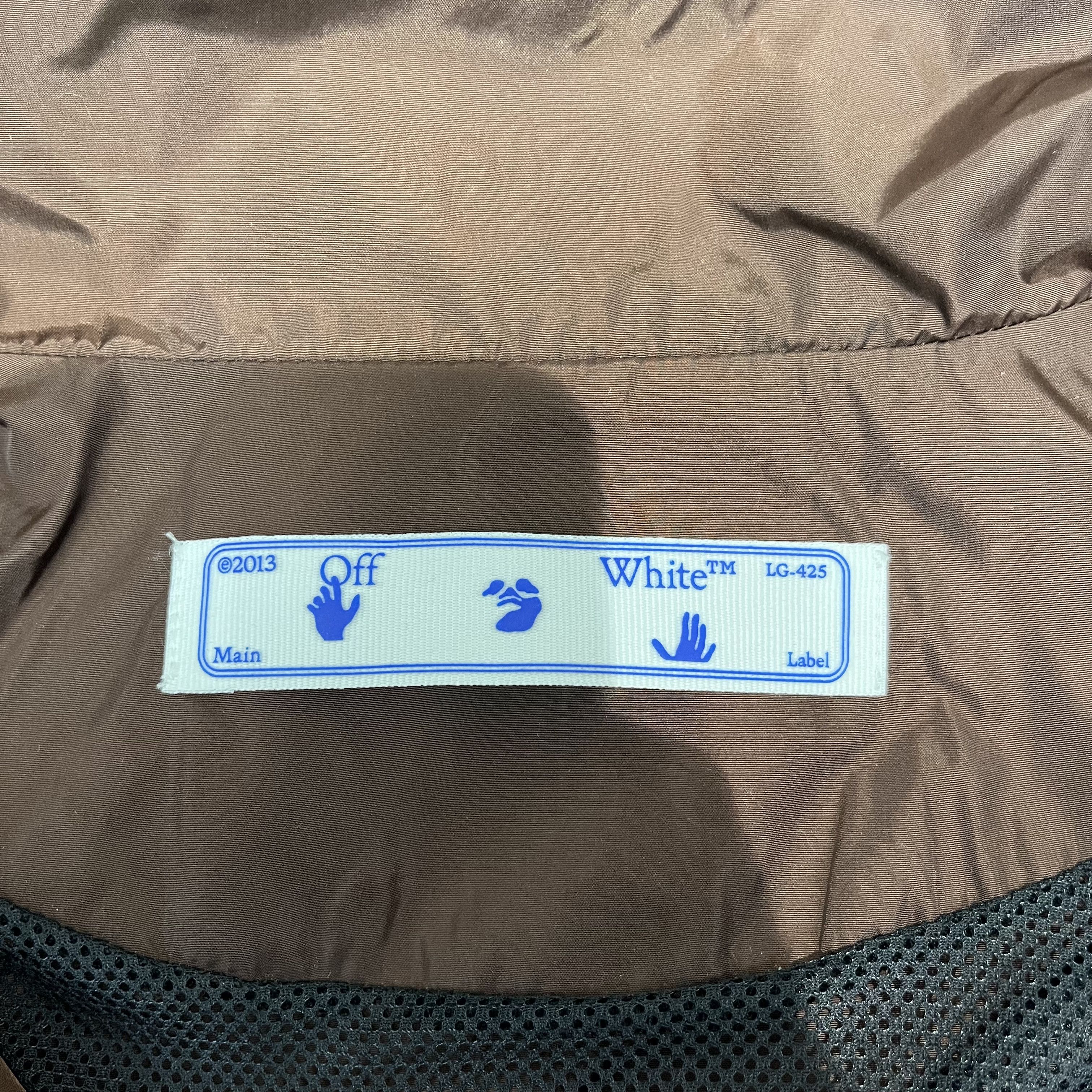 Off-White Off White Zip Up Funnel Jacket Brown/Red Size US M / EU 48-50 / 2 - 3 Thumbnail