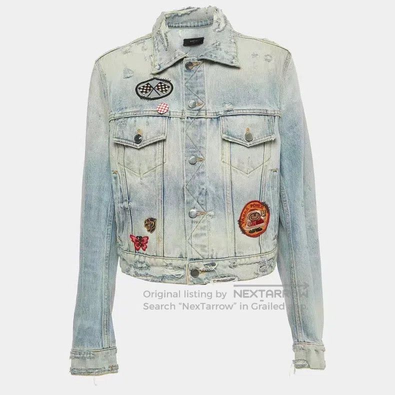 Amiri Amiri Back Kill Denim Jacket Size US XS / EU 42 / 0 - 1 Thumbnail