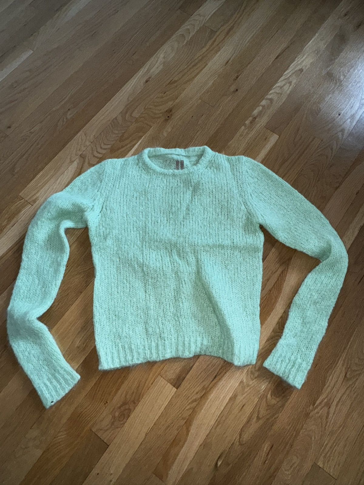 【RICK OWENS】 Mohair/Alpaca Wool knit Black Porterville Alpaca Knit Sweater by Rick Owens on Sale