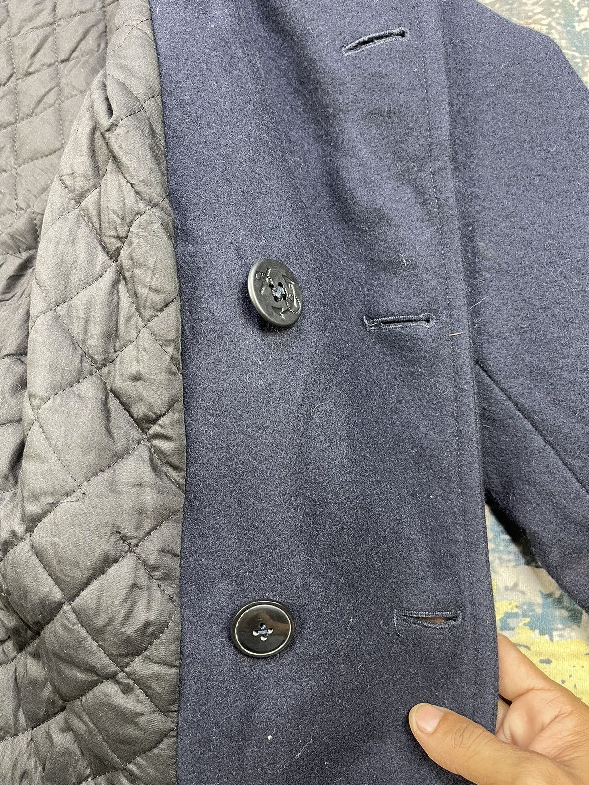 Woolrich Woolen Mills Woolrich Wool Double Breasted Navy Sailor Peacoat Size US L / EU 52-54 / 3 - 13 Thumbnail