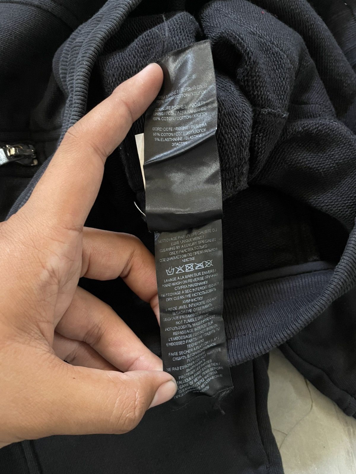 Balmain Balmain Biker Embossed Sweatpants Black Size US 30 / EU 46 - 16 Thumbnail