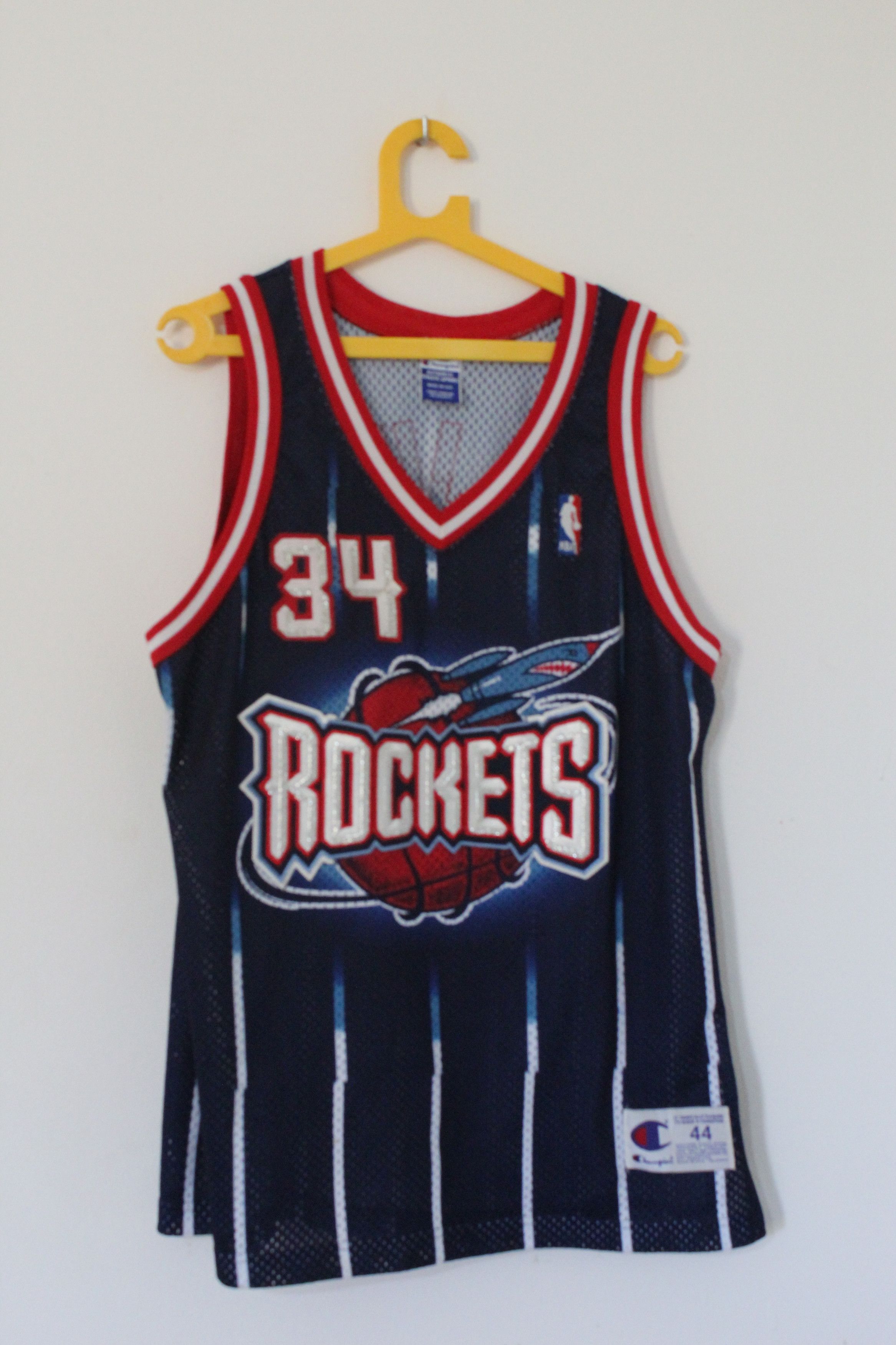 NBA Vintage Nba Champion Houston Rockets Hakeem Olajuwan jersey Size US L / EU 52-54 / 3 - 1 Thumbnail