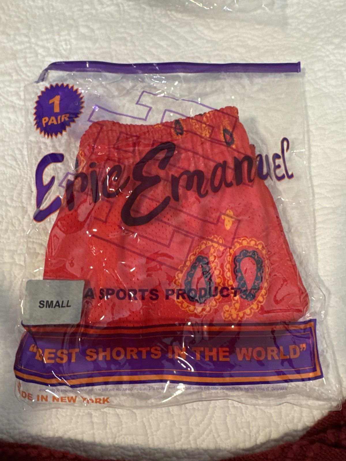 Eric Emanuel Eric Emanuel EE Basic Short Small - Red Paisley Size US 27 - 4 Thumbnail