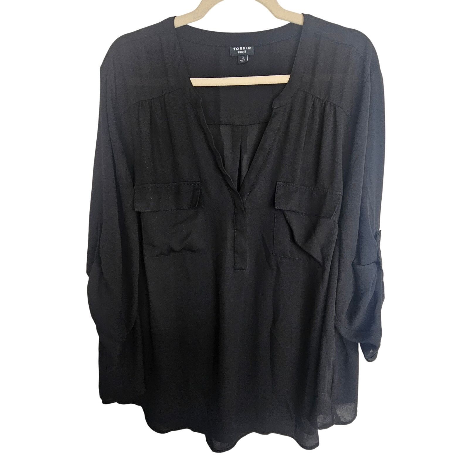 Torrid Torrid Harper Blouse Plus Size 3X Classic Career Minimalist Size 3XL / US 20-22 - 1 Thumbnail