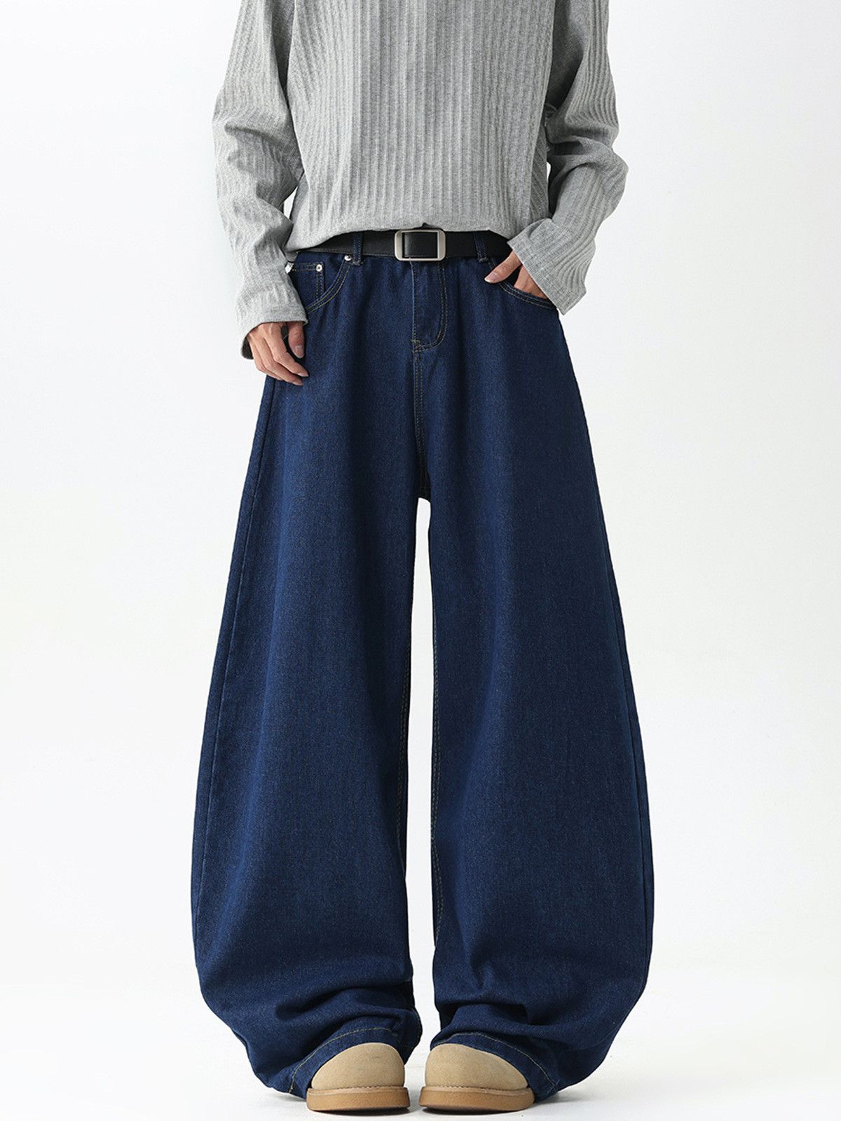 Jean Men's American Cleanfit Wide-Leg Dark Blue Flared Jeans Size US 32 / EU 48 - 1 Thumbnail