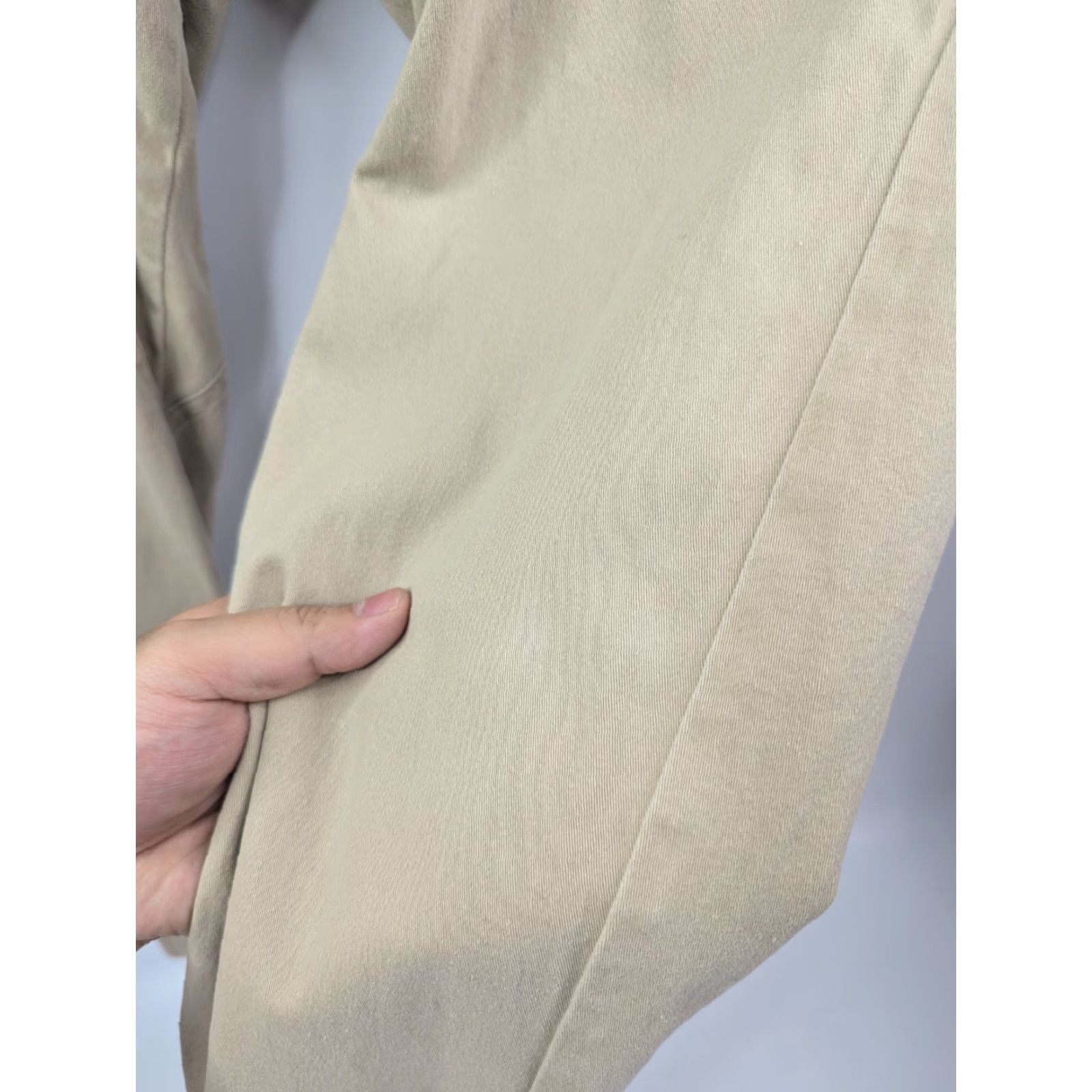 Vintage WT02 Jogger Pants Men XL Beige Khaki Elastic Drawstring Straight Inseam 30in Front Flat Front Cotton Blend Slashed Pocket Casual Workwear Vintage No Size US 36 / EU 52 - 5 Thumbnail