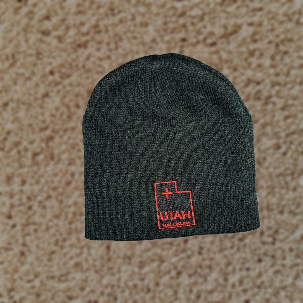 Port & Company Port & Company Beanie Mens One Size Black Knit Winter Naloxone Utah Patch Casual Sportswear Category: Hat Size ONE SIZE - 1 Thumbnail