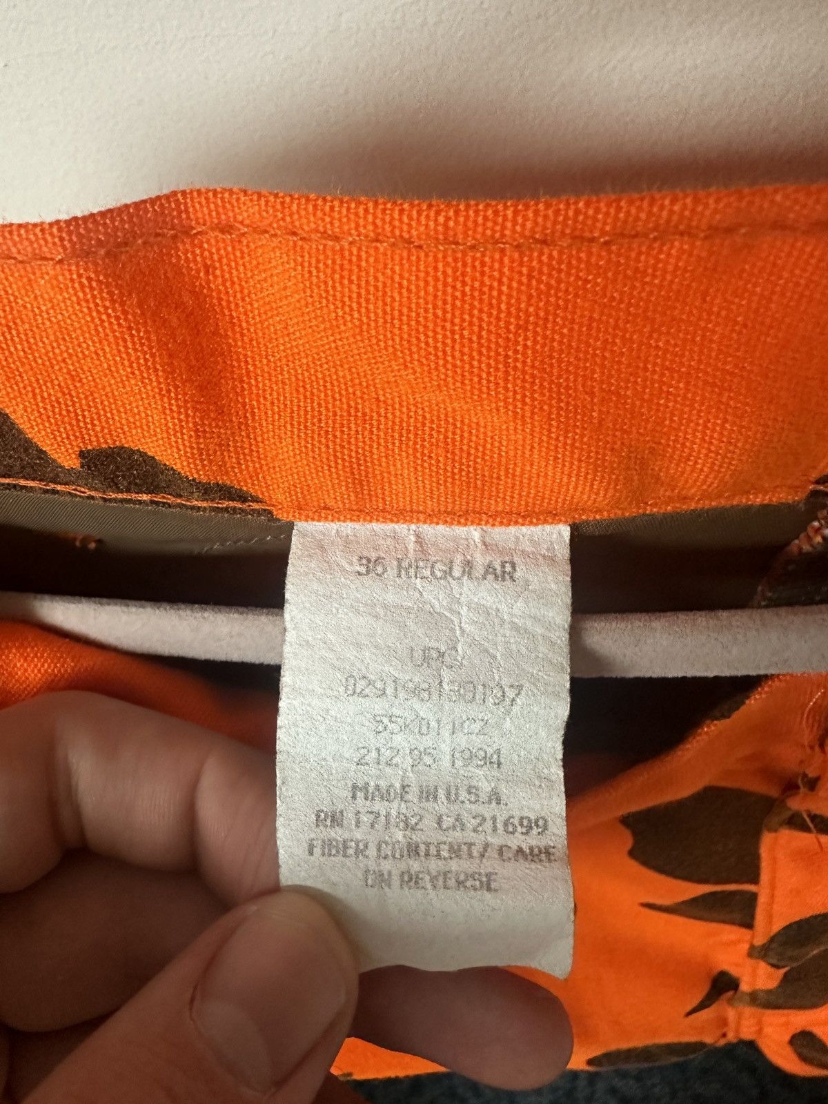 Vintage Vintage 1994 Orange Camo Thinsulate Pants Size US 36 / EU 52 - 6 Thumbnail