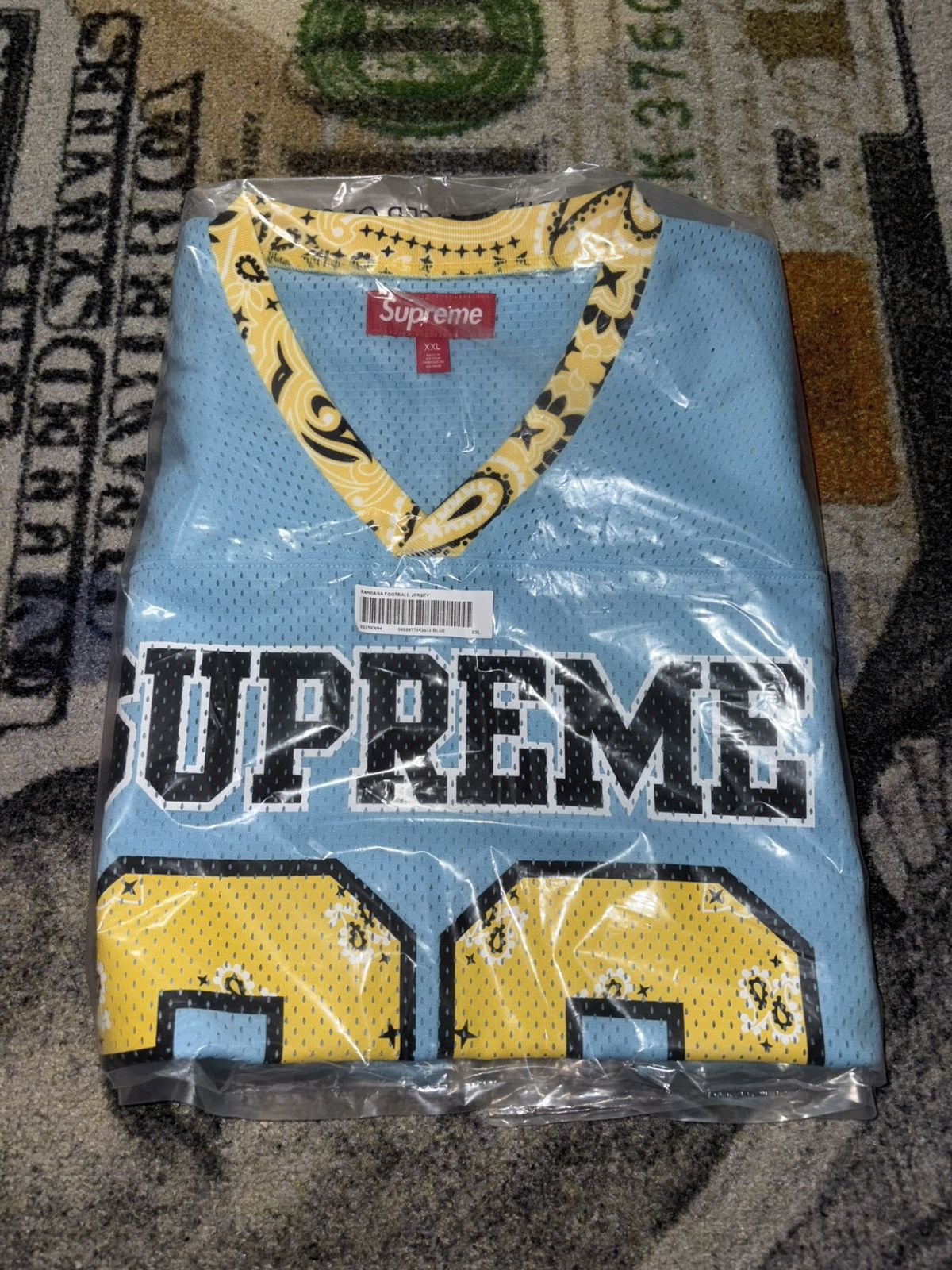 Supreme Bandana Football Jersey Blue (Size Large) - BRAND