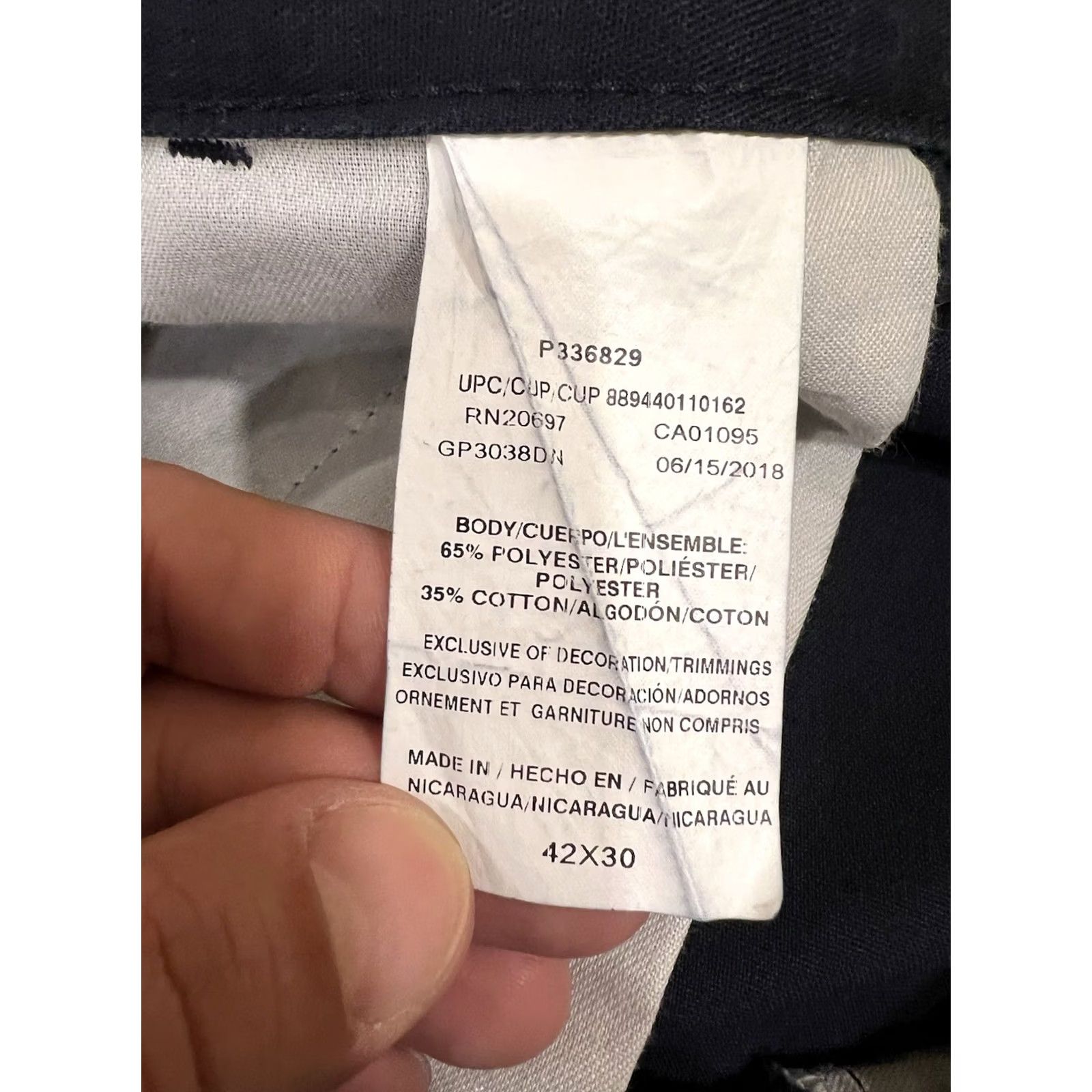Dickies Dickies GP3038DN Mens 42x30 Cargo Pants Work Pant Relaxed Straight Twill Canvas Blue Cargo Pockets Size US 42 / EU 58 - 8 Thumbnail