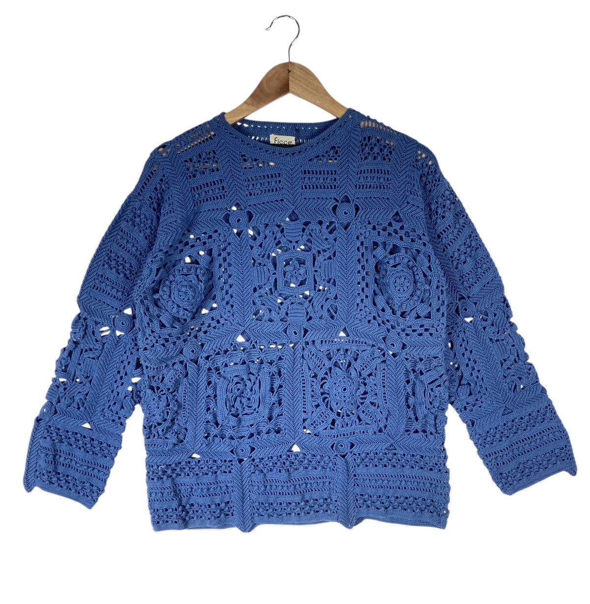 Vintage Ficce By Yoshiyuki Konishi Lace Hand Knit Knitwear