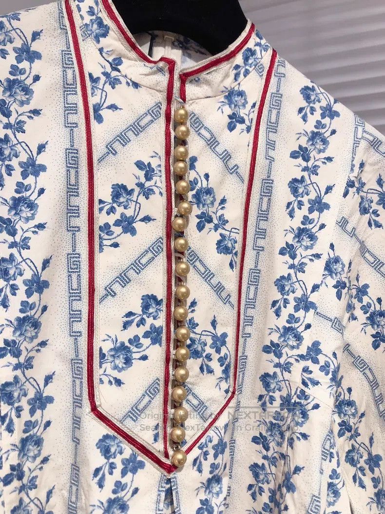 Gucci Gucci Blue rose bud letter print dress Size XS / US 0-2 / IT 36-38 - 3 Thumbnail