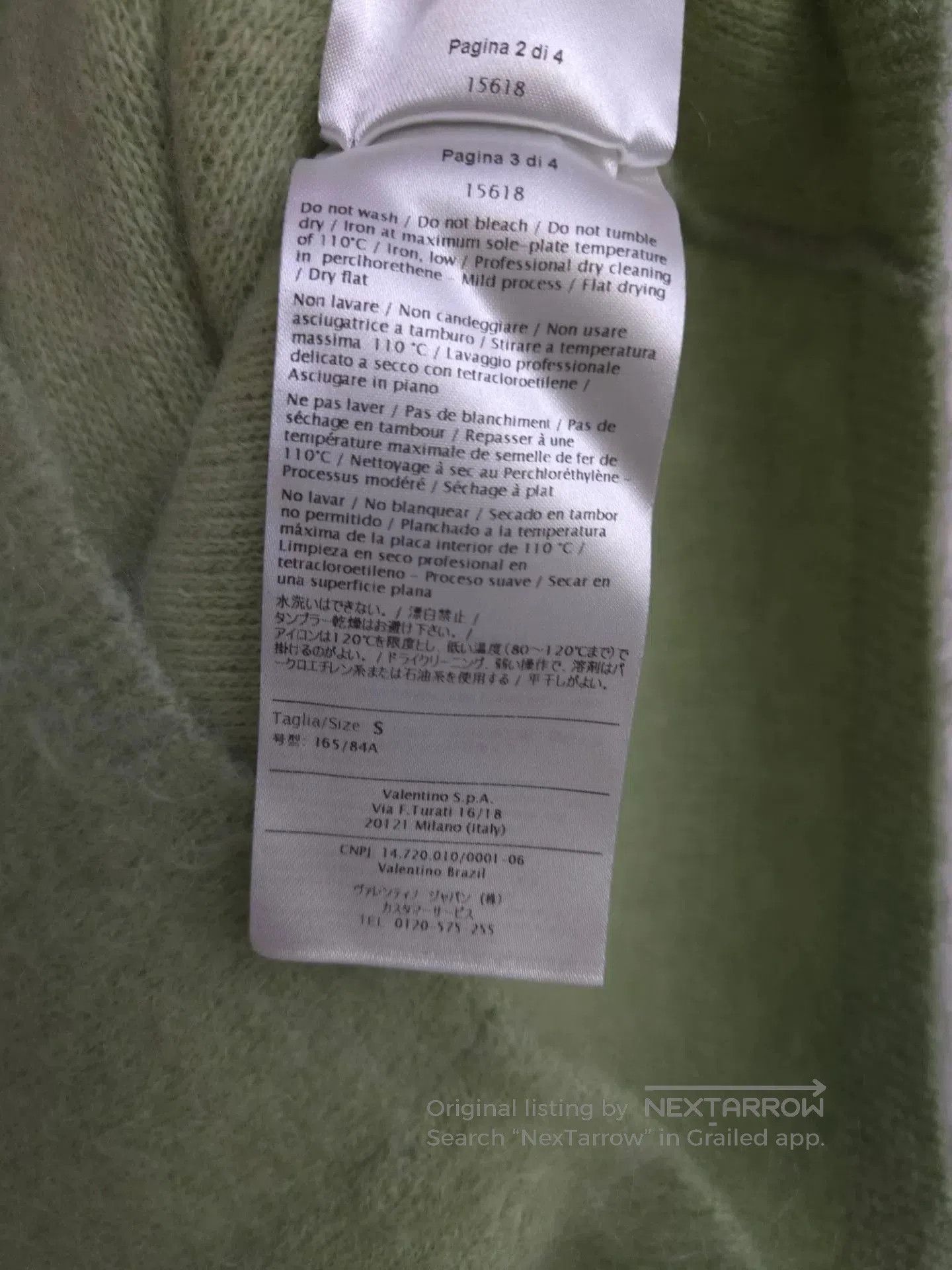 Valentino beautiful green cashmere sweater by Valentino. Size US S / EU 44-46 / 1 - 7 Thumbnail