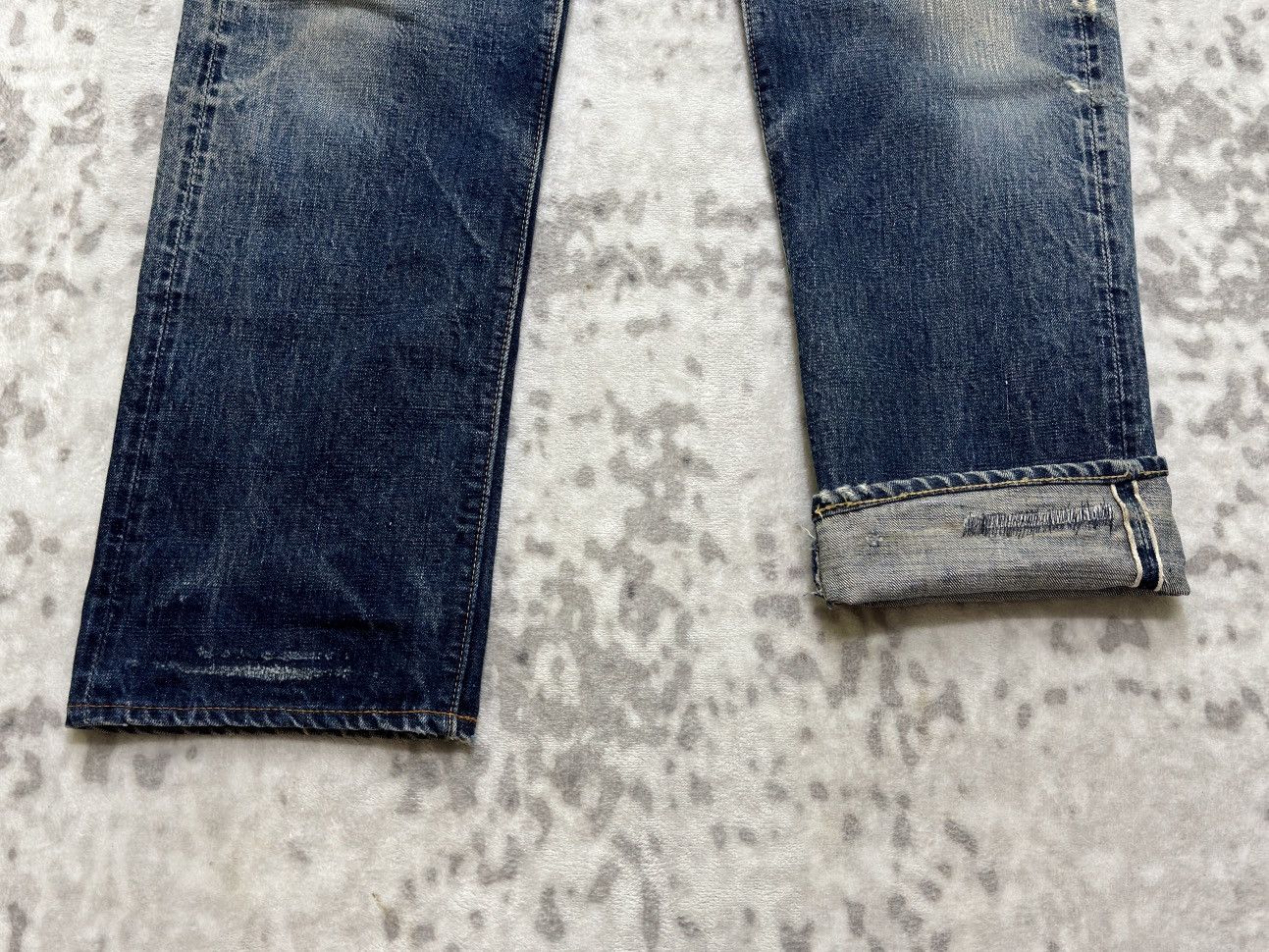 Orslow Vintage orSlow Selvedge Button Fly Claw Mark Fade Distressed Size US 31 - 7 Thumbnail