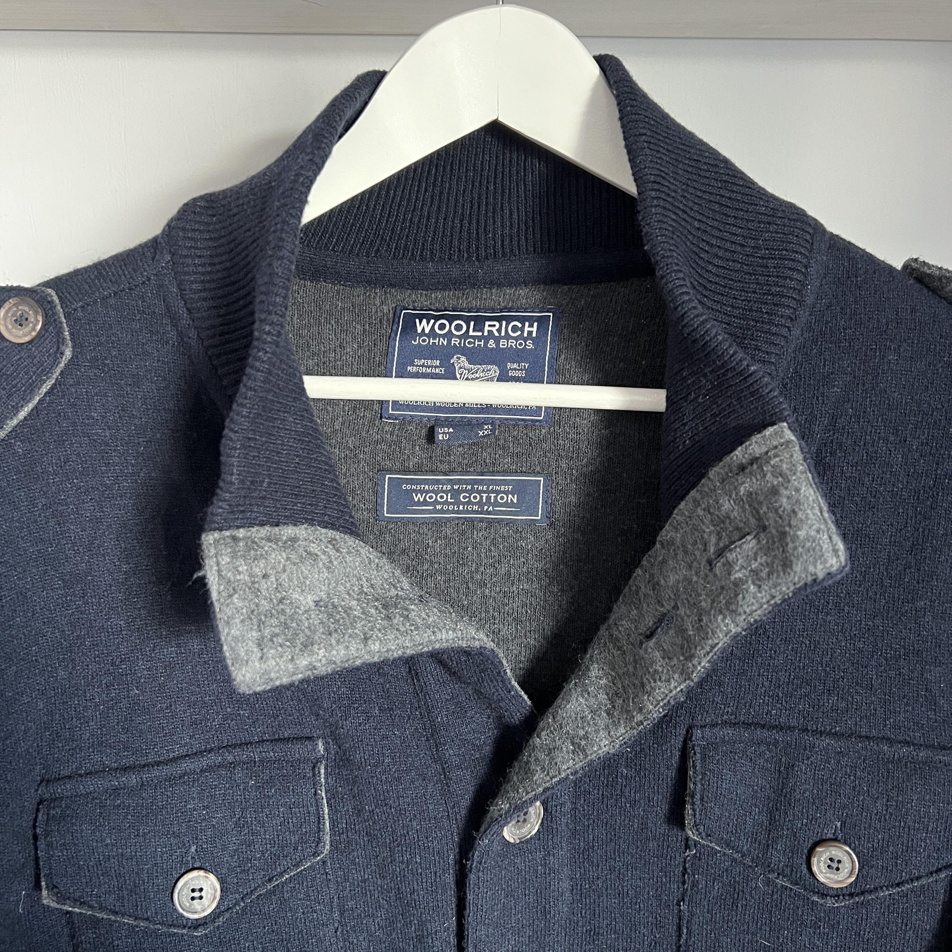 Woolrich Woolen Mills WOOLRICH Blue Wool Button Jacket Cardigan Size XL / 2XL Size US XXL / EU 58 / 5 - 6 Thumbnail