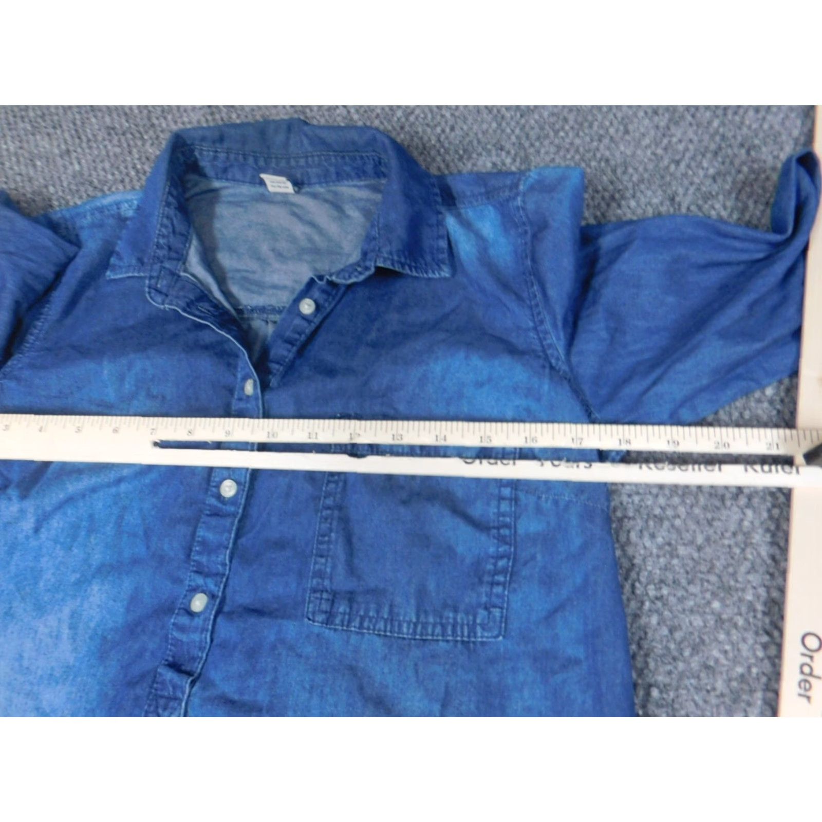 Old Navy Old Navy Blouse Tunic Shirt Denim Blue S Womens Size S / US 4 / IT 40 - 5 Thumbnail