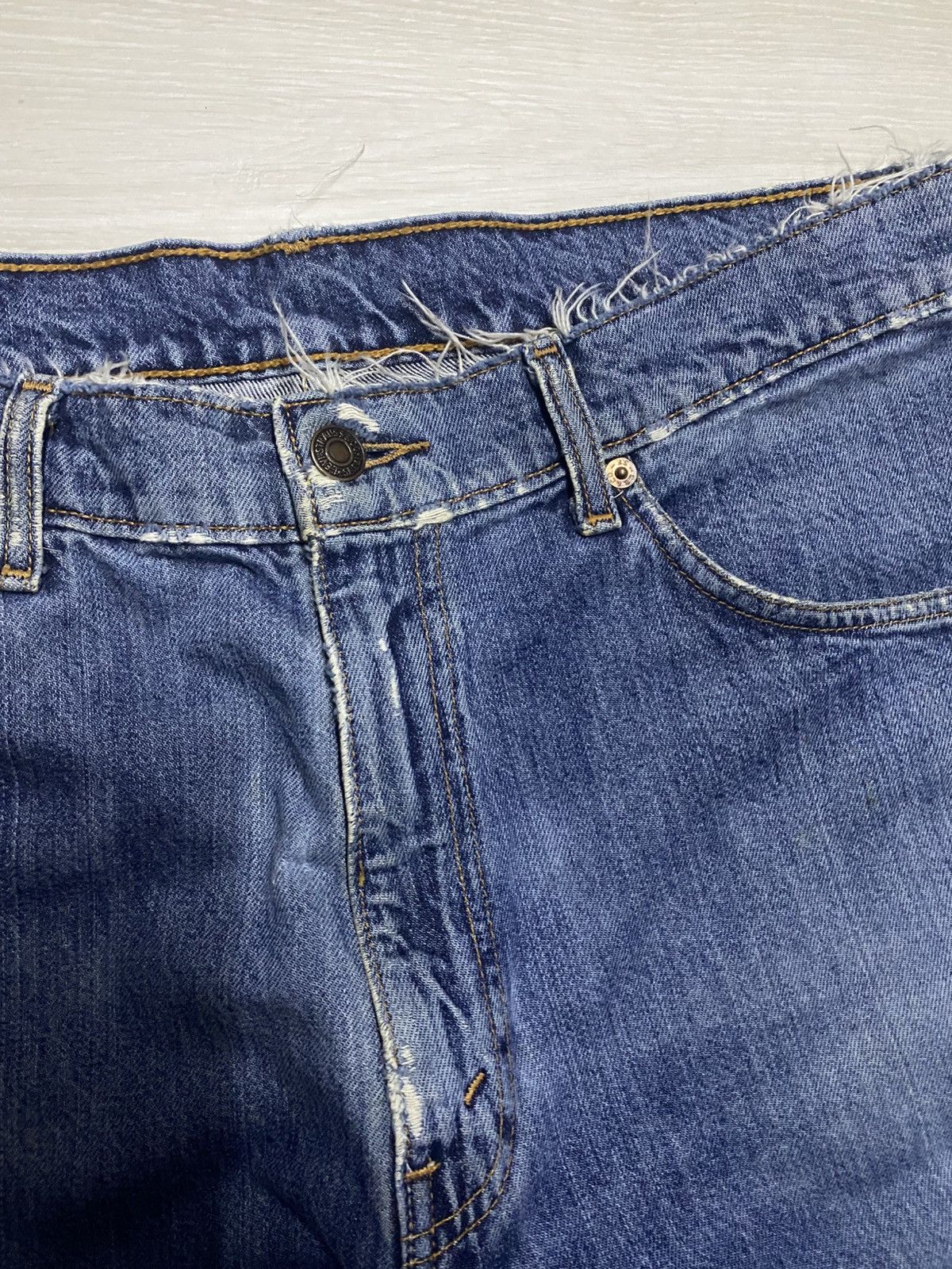 Levi's Vintage Levis 607 Orange Tab Distressed Loose Jeans Size US 34 / EU 50 - 10 Thumbnail
