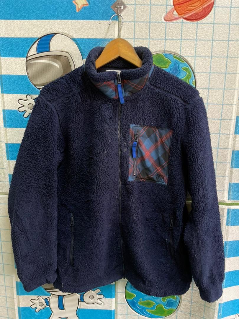 JW Anderson JW Anderson X Uniqlo Plaid Pocket Fleece Jacket Navy Blue Size US S / EU 44-46 / 1 - 2 Thumbnail